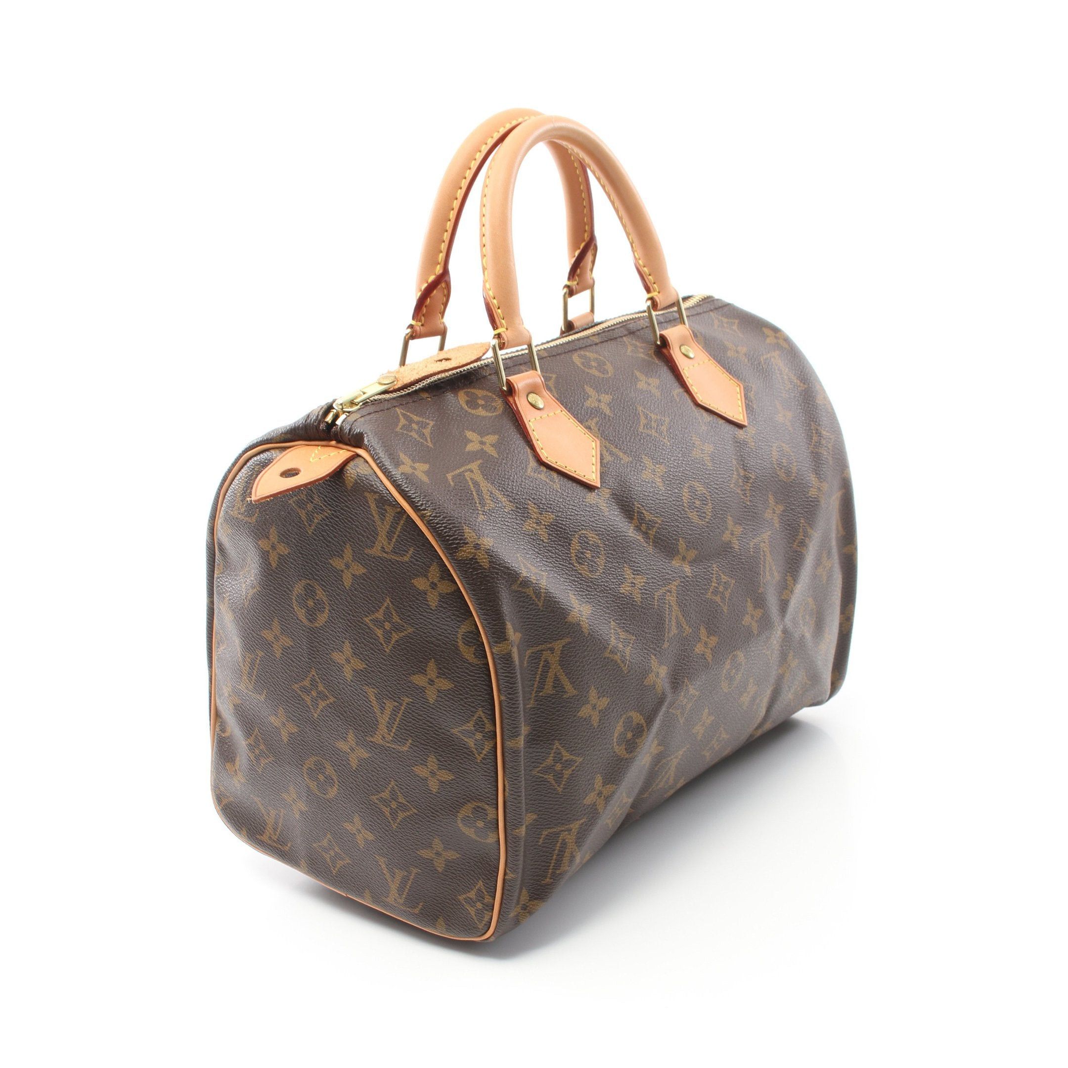 Louis Vuitton Louis Vuitton Speedy 30 Monogram Handbag Leather Brown Size ONE SIZE - 2 Thumbnail