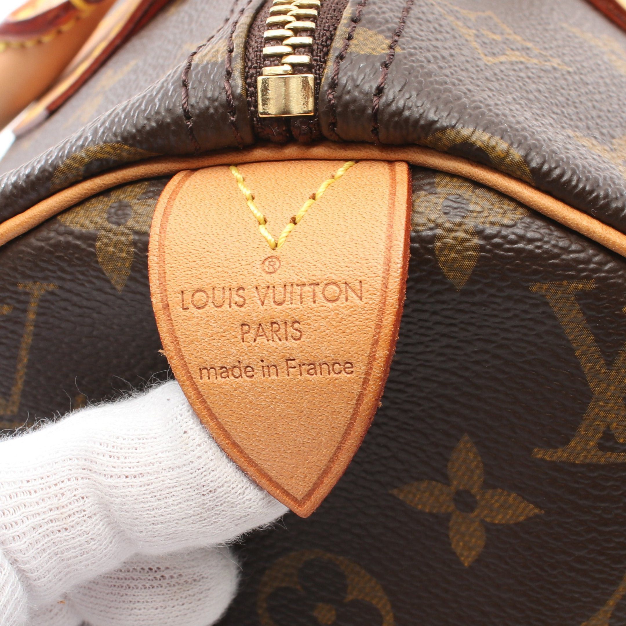 Louis Vuitton Louis Vuitton Speedy 30 Monogram Handbag Leather Brown Size ONE SIZE - 4 Thumbnail