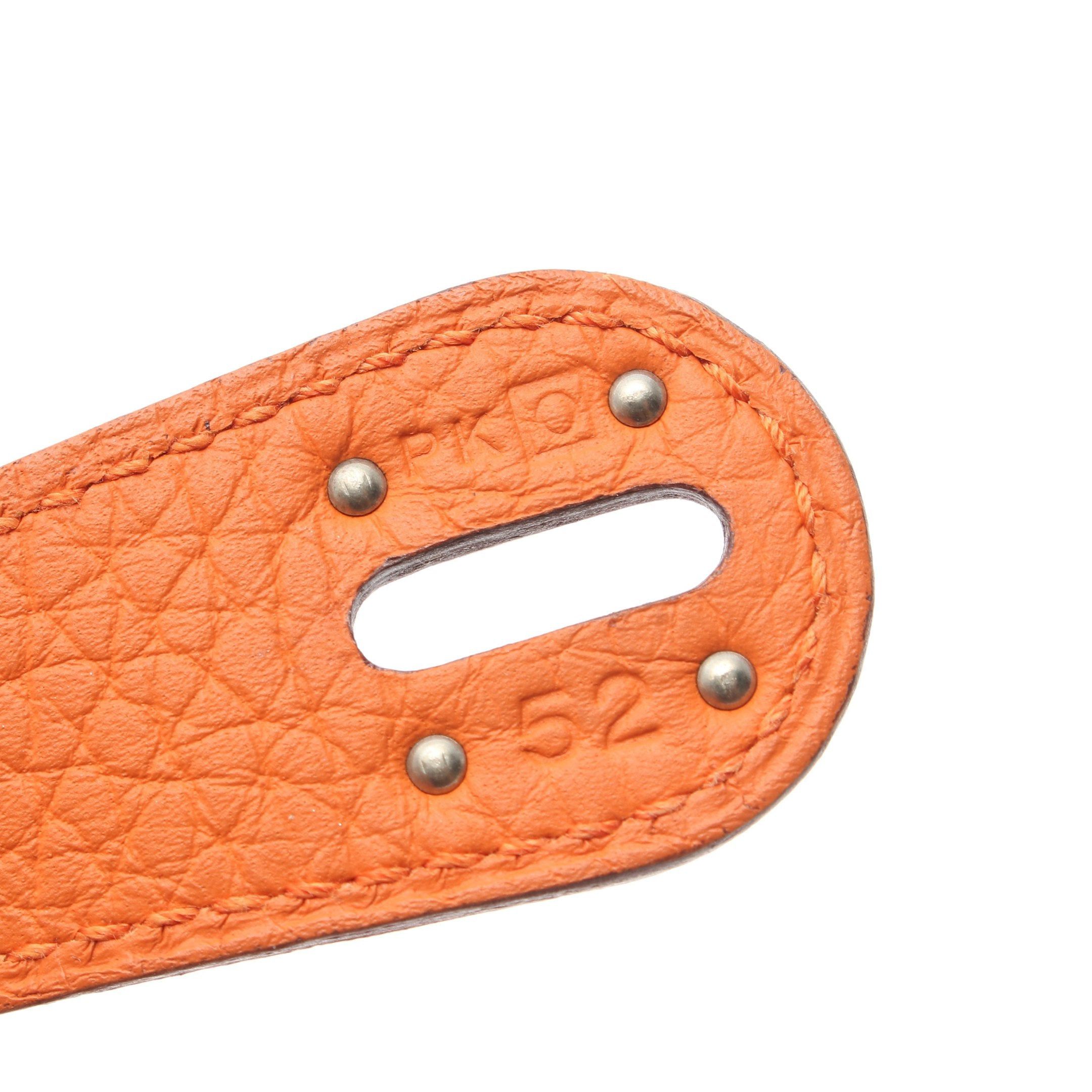 Hermes Hermes Lindy 30 Shoulder Bag Clemence Leather Orange Silver Hardware □O Stamp Size ONE SIZE - 5 Thumbnail
