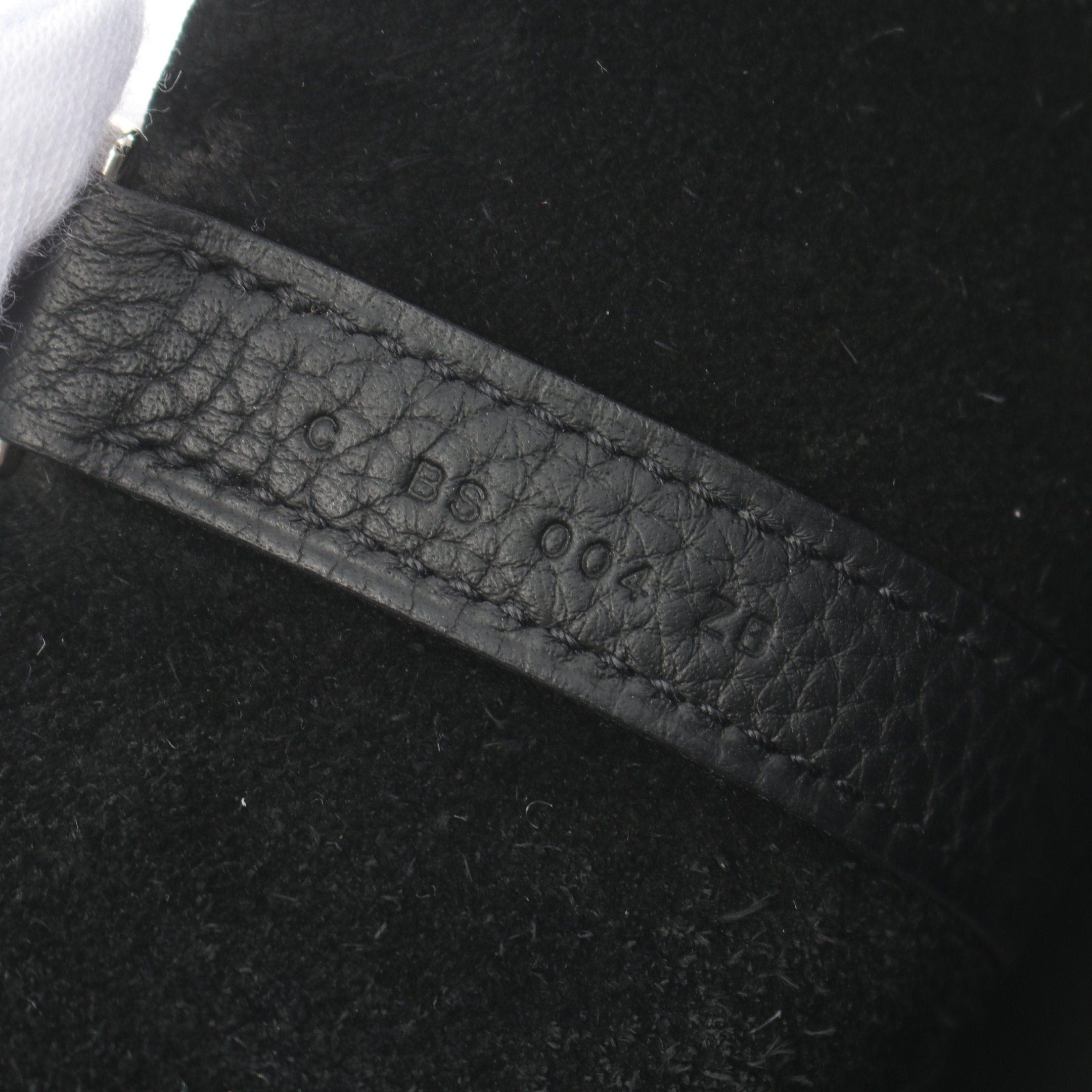 Hermes Hermes Picotane Lock Mm Handbag Clemence Leather Black Silver Hardware C Engraved Size ONE SIZE - 5 Thumbnail
