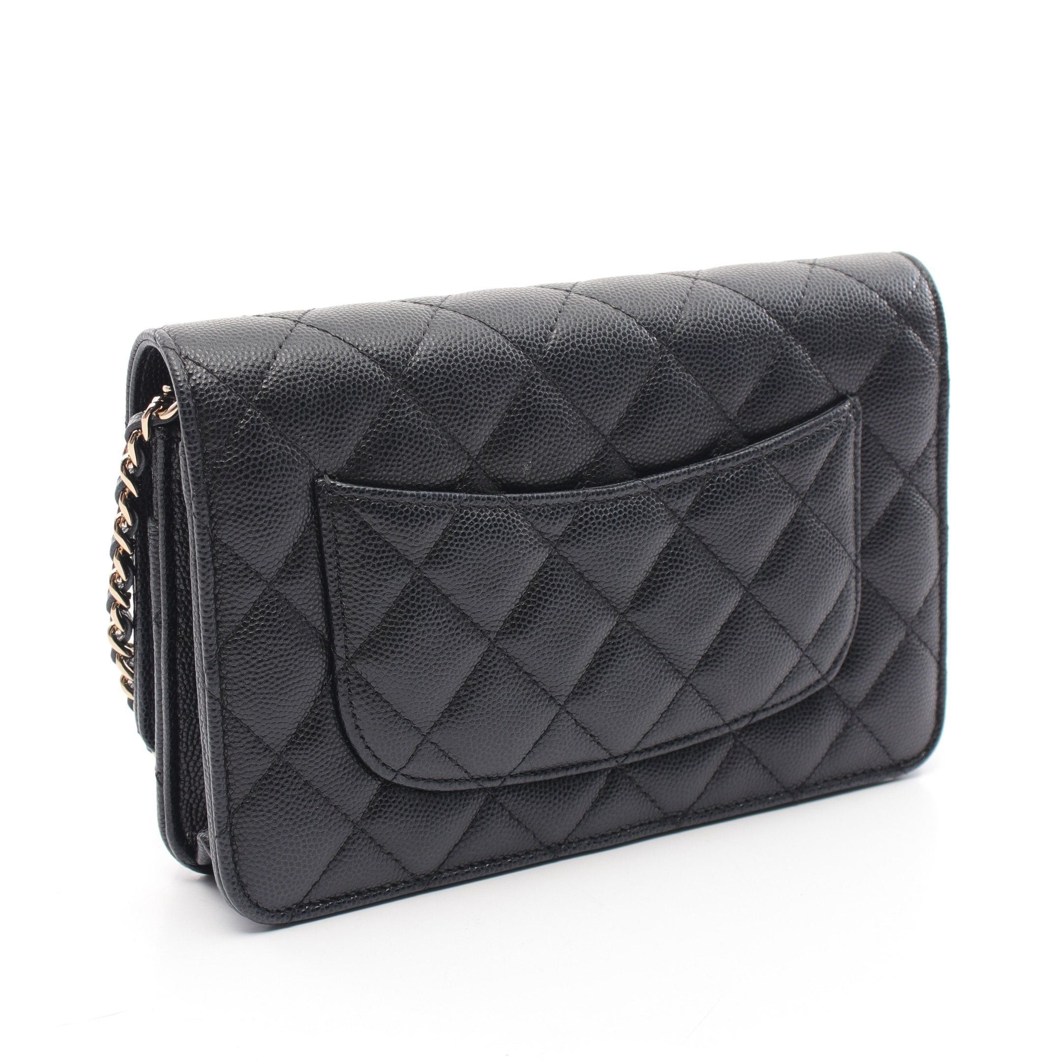 Chanel Chanel Matelasse Chain Wallet Caviar Skin Black Gold Hardware Size ONE SIZE - 2 Thumbnail