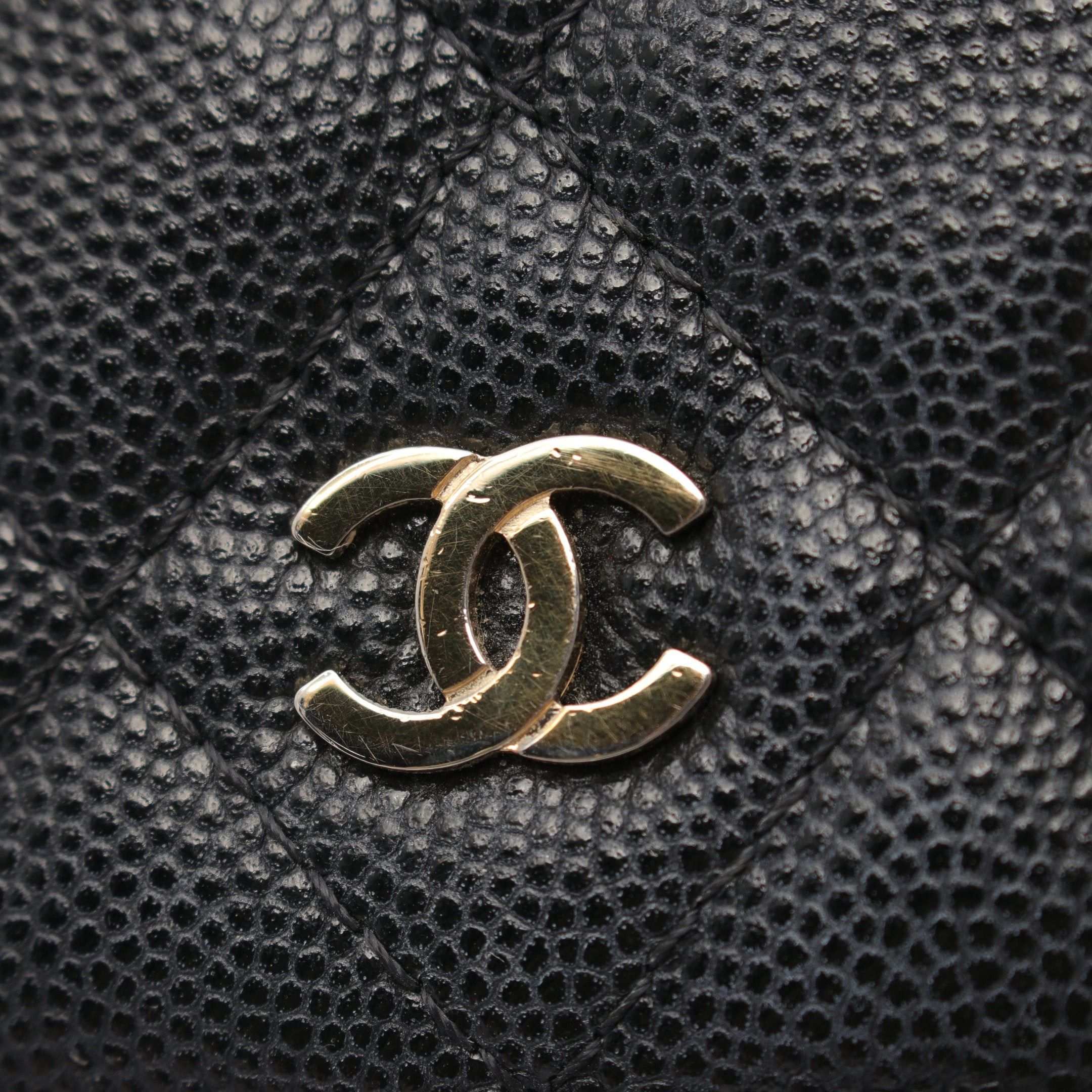 Chanel Chanel Matelasse Chain Wallet Caviar Skin Black Gold Hardware Size ONE SIZE - 6 Thumbnail