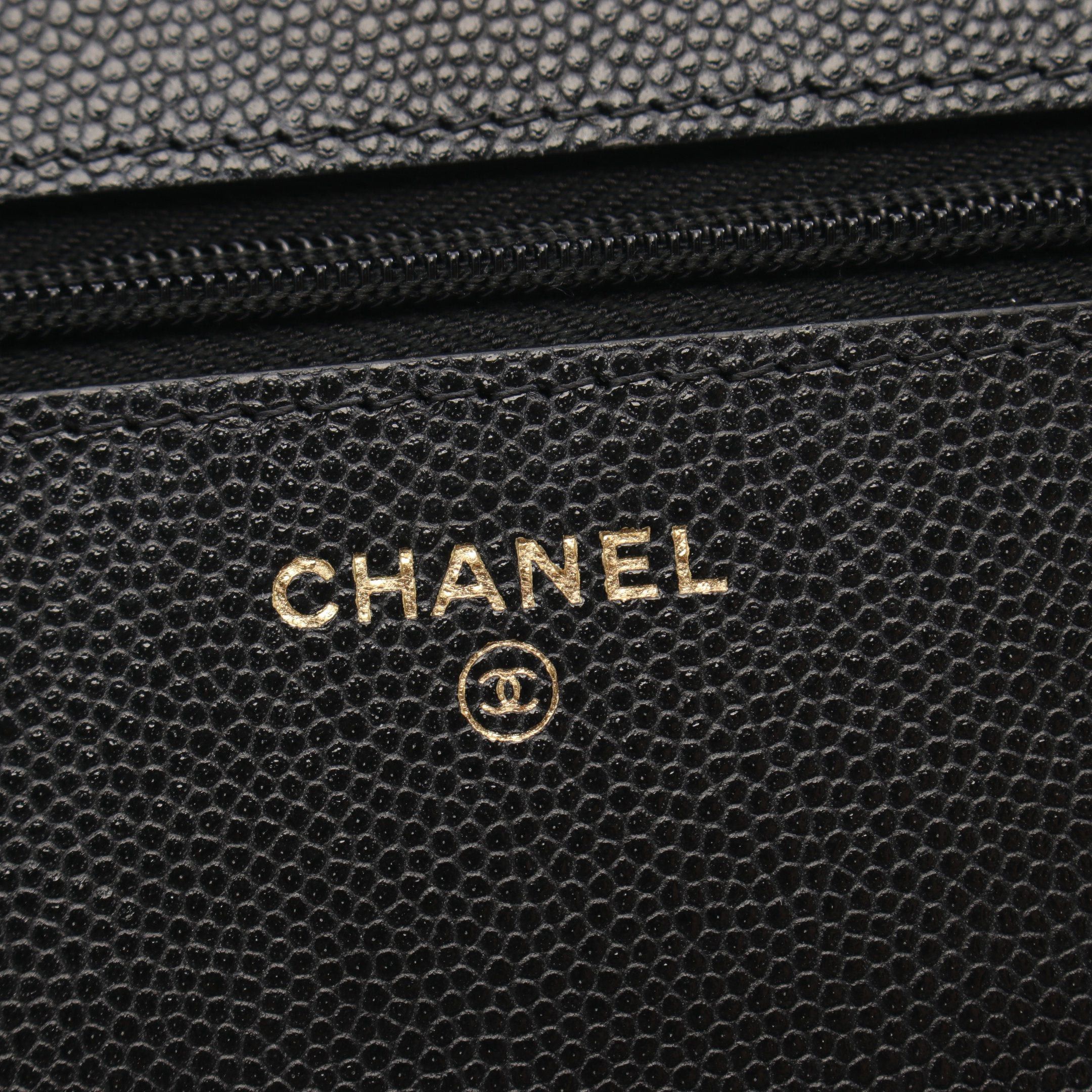 Chanel Chanel Matelasse Chain Wallet Caviar Skin Black Gold Hardware Size ONE SIZE - 4 Thumbnail