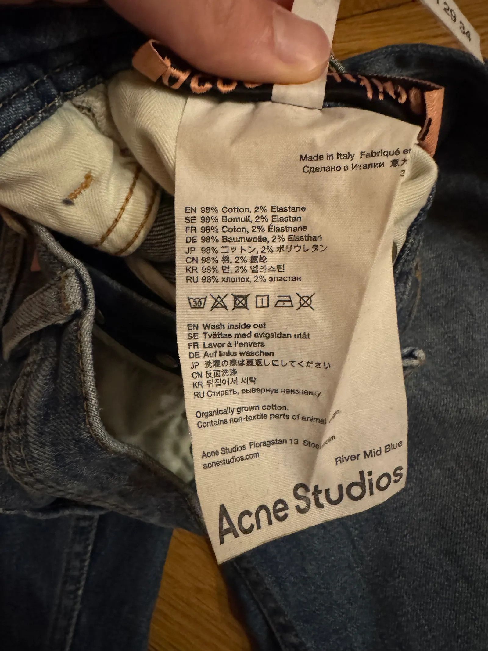 Acne Studios Acne Studios River Mid Blue Jeans Size 29" - 4 Thumbnail