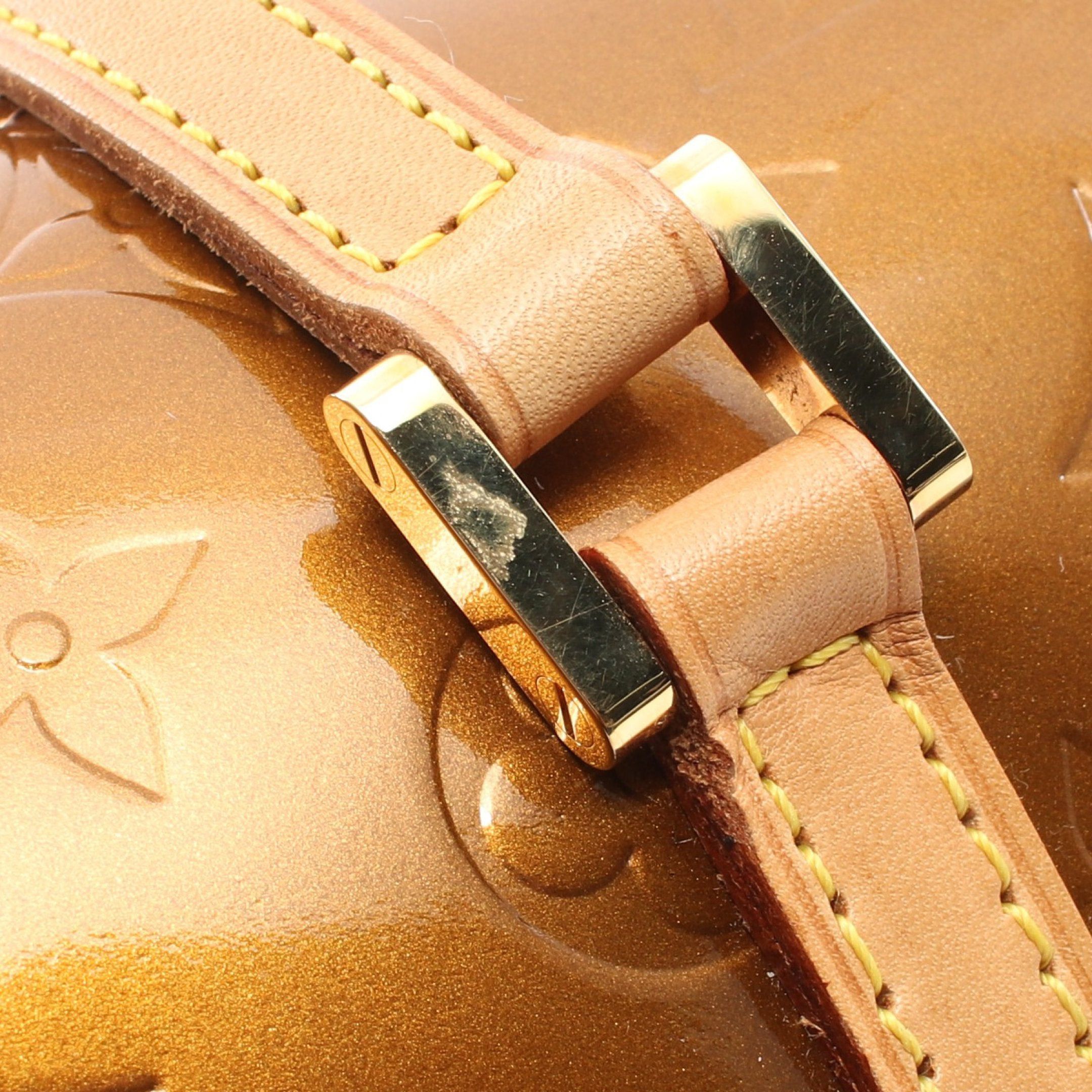 Louis Vuitton Louis Vuitton Bedford Monogram Vernis Bronze Handbag Leather Size ONE SIZE - 10 Thumbnail