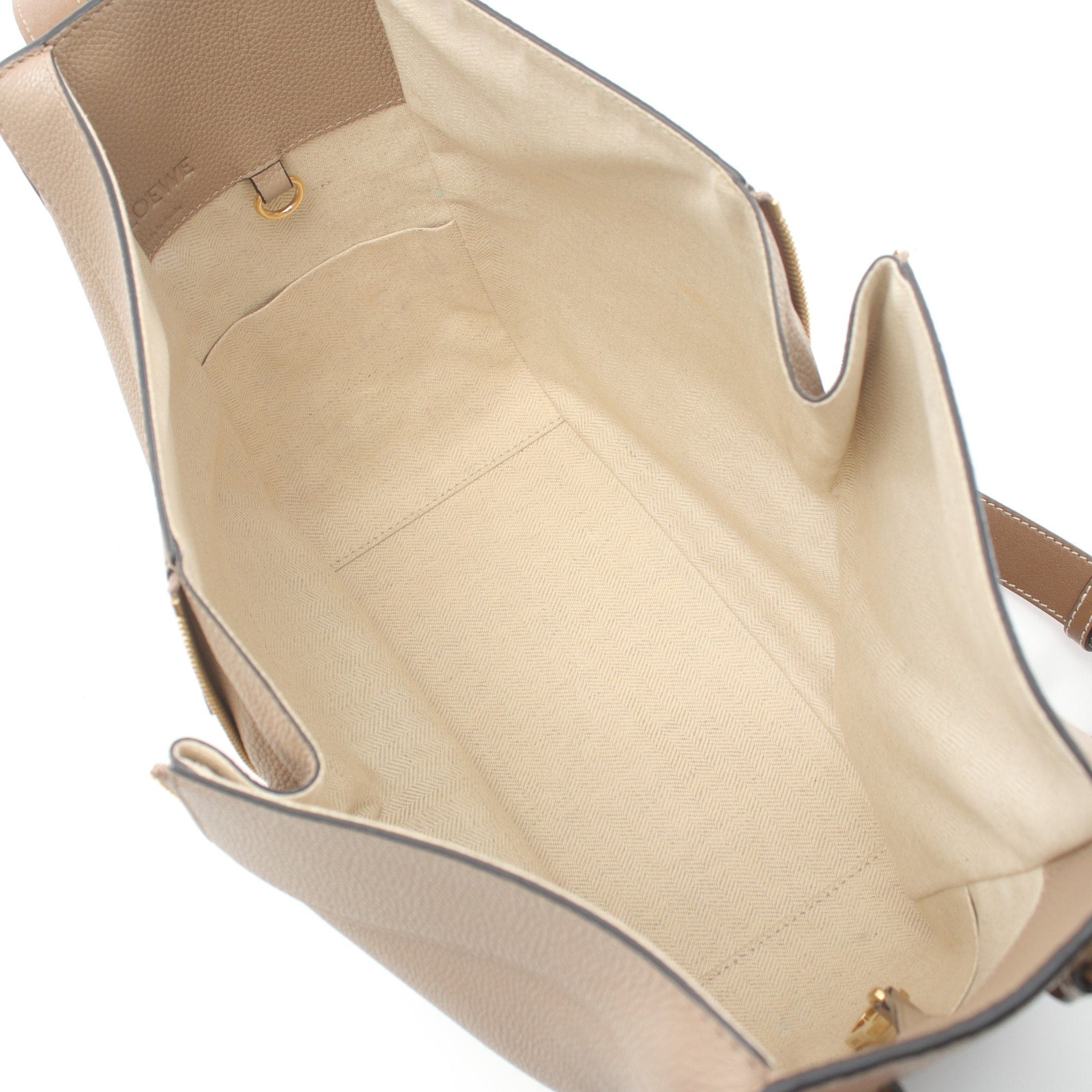 Loewe Loewe Hammock Small Handbag Leather Gray Beige Size ONE SIZE - 3 Thumbnail