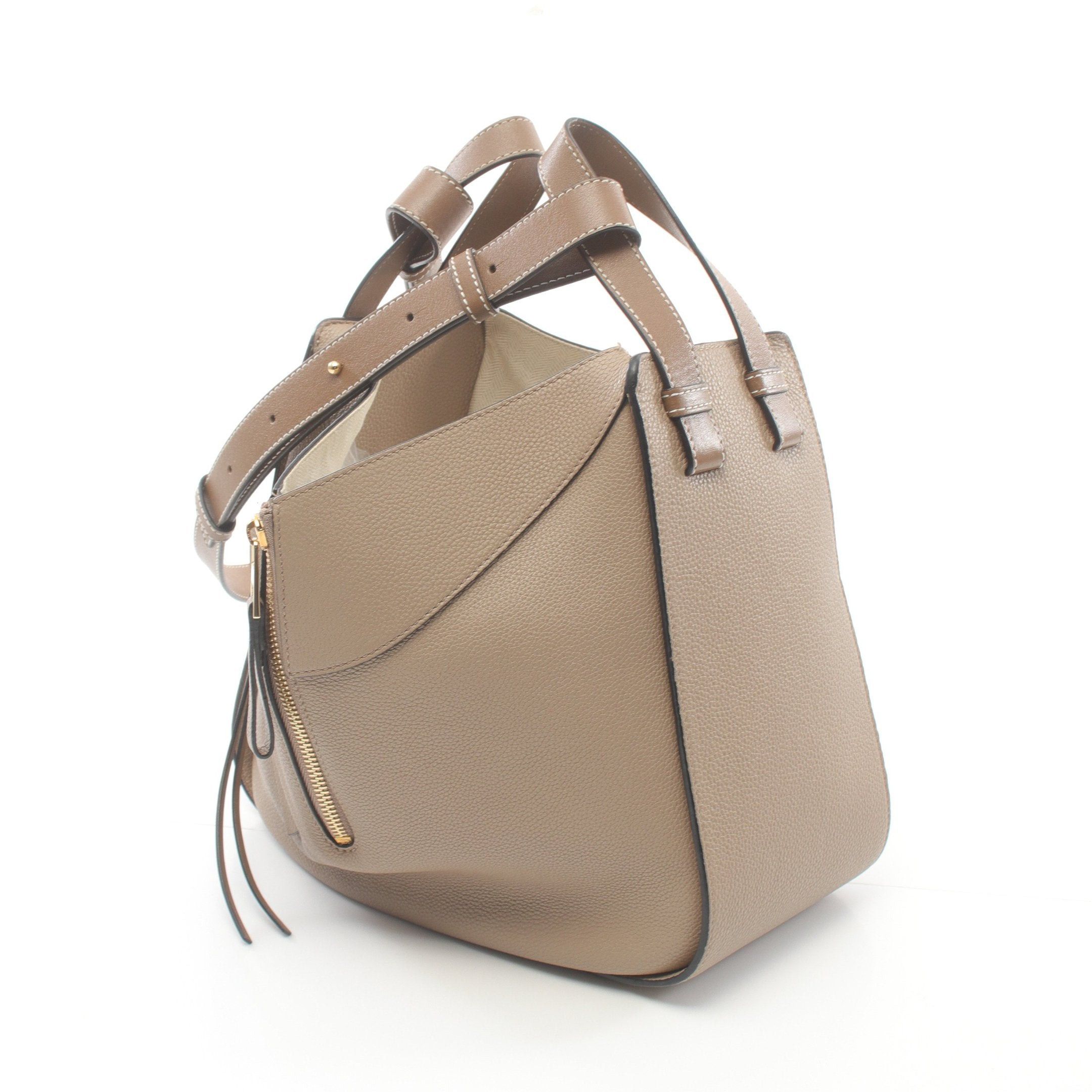 Loewe Loewe Hammock Small Handbag Leather Gray Beige Size ONE SIZE - 2 Thumbnail