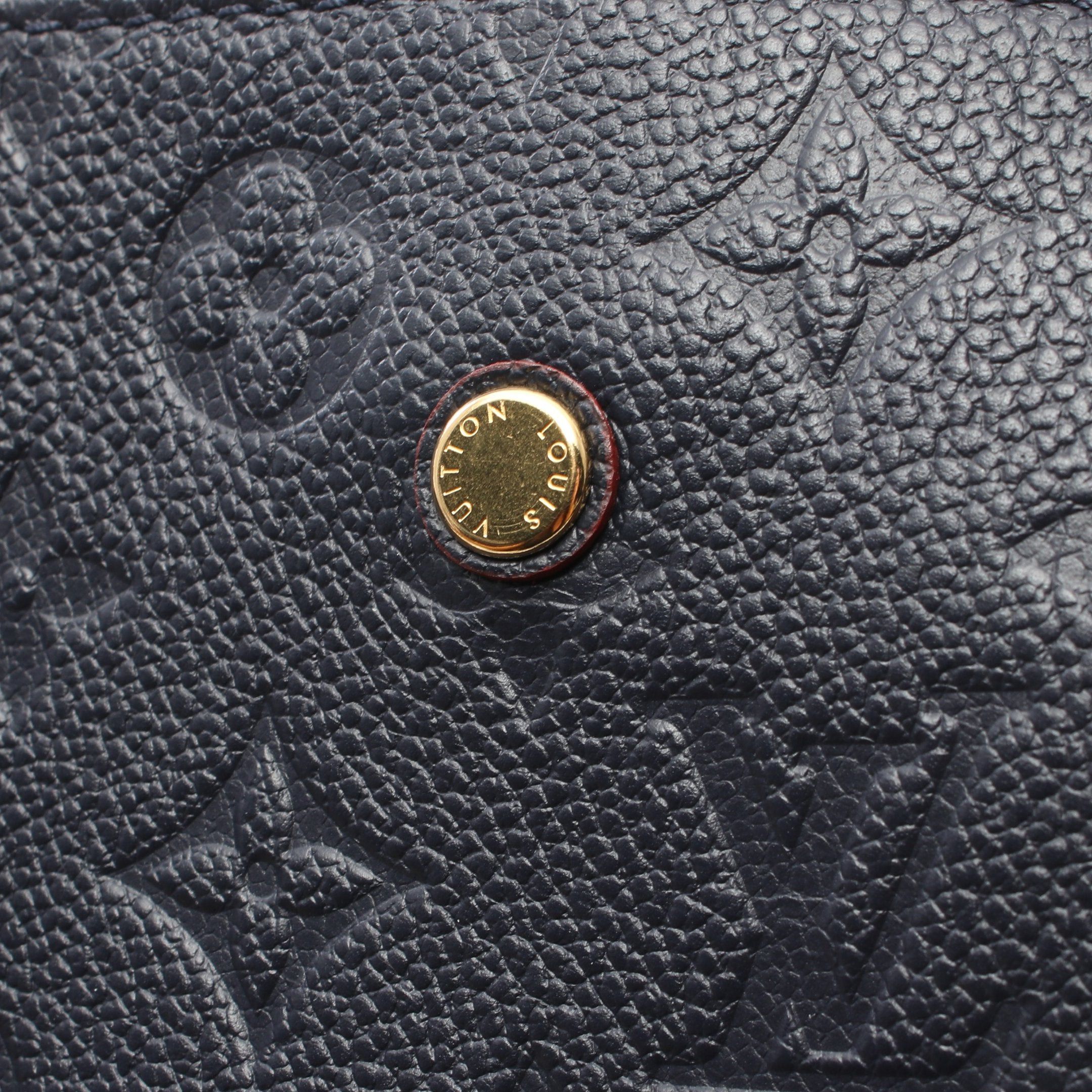 Louis Vuitton Louis Vuitton Montaigne Bb Monogram Empreinte Marine Rouge Handbag Leather Navy Size ONE SIZE - 6 Thumbnail