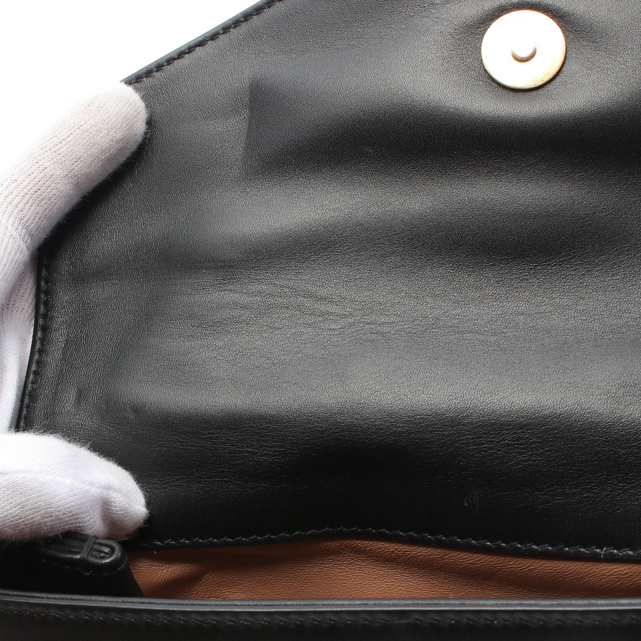 Gucci Gucci Broadway Chain Shoulder Bag Leather Black Bee Fake Pearl Size ONE SIZE - 9 Thumbnail
