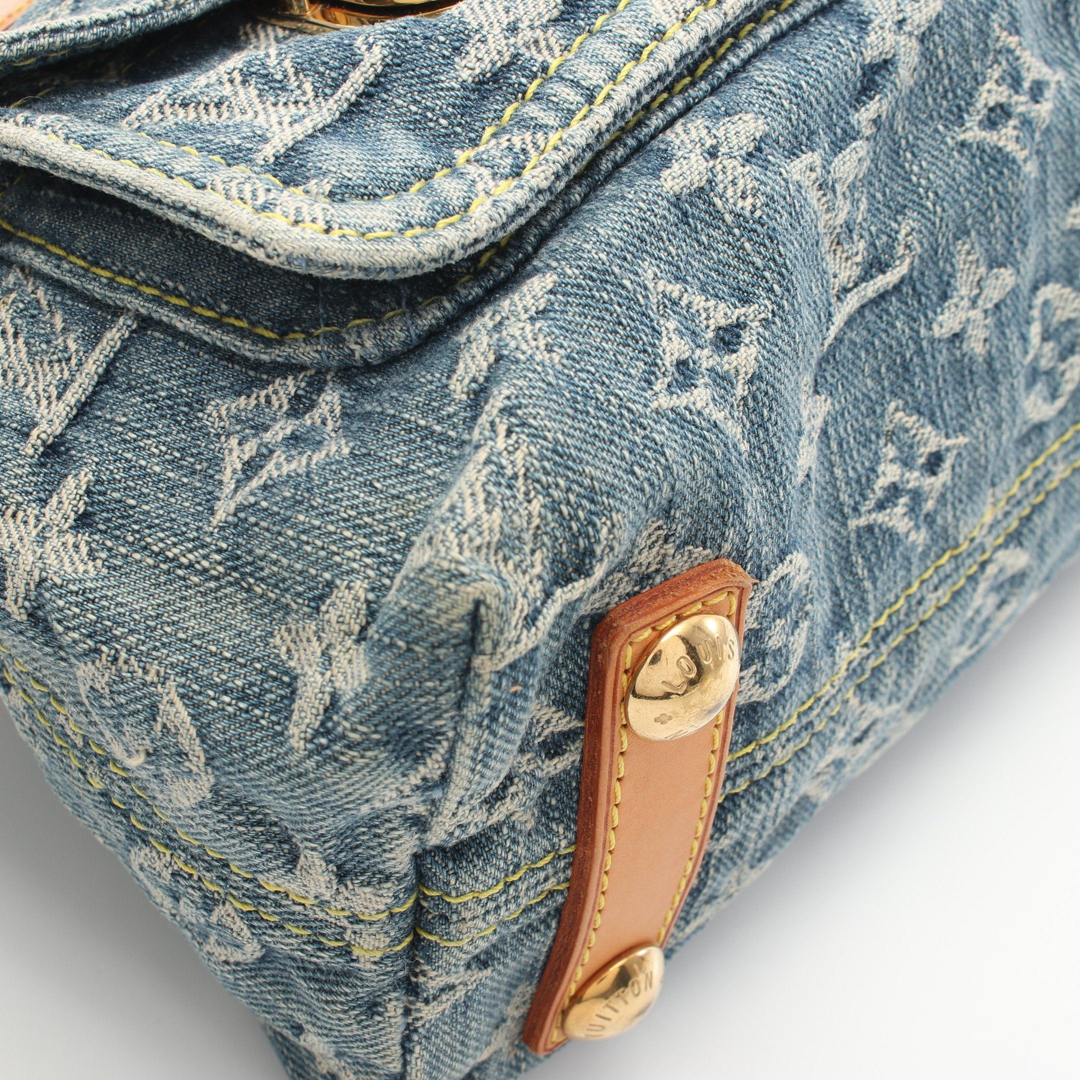 Louis Vuitton Louis Vuitton Buggy Pm Monogram Denim Shoulder Bag Leather Blue Size ONE SIZE - 11 Thumbnail