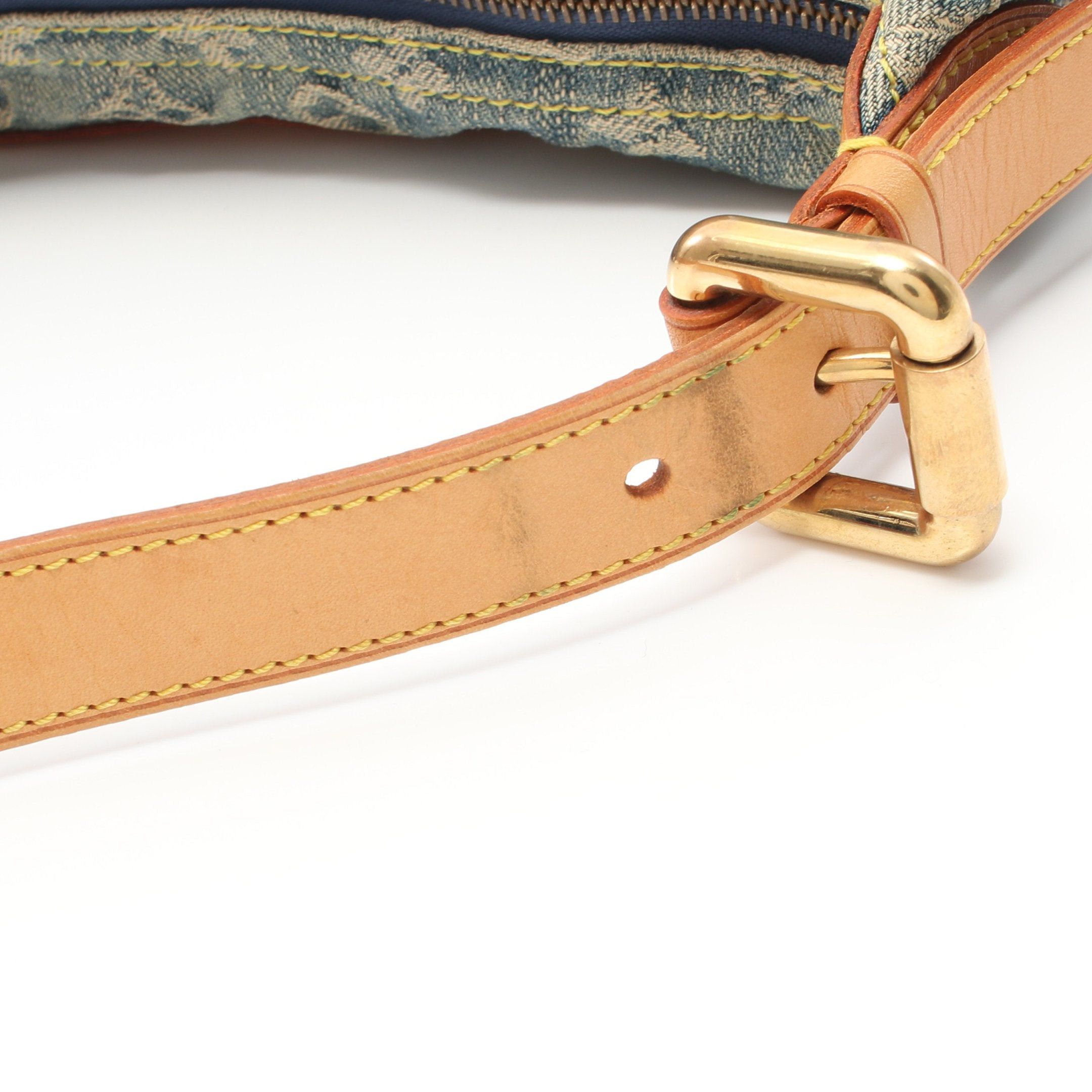 Louis Vuitton Louis Vuitton Buggy Pm Monogram Denim Shoulder Bag Leather Blue Size ONE SIZE - 10 Thumbnail