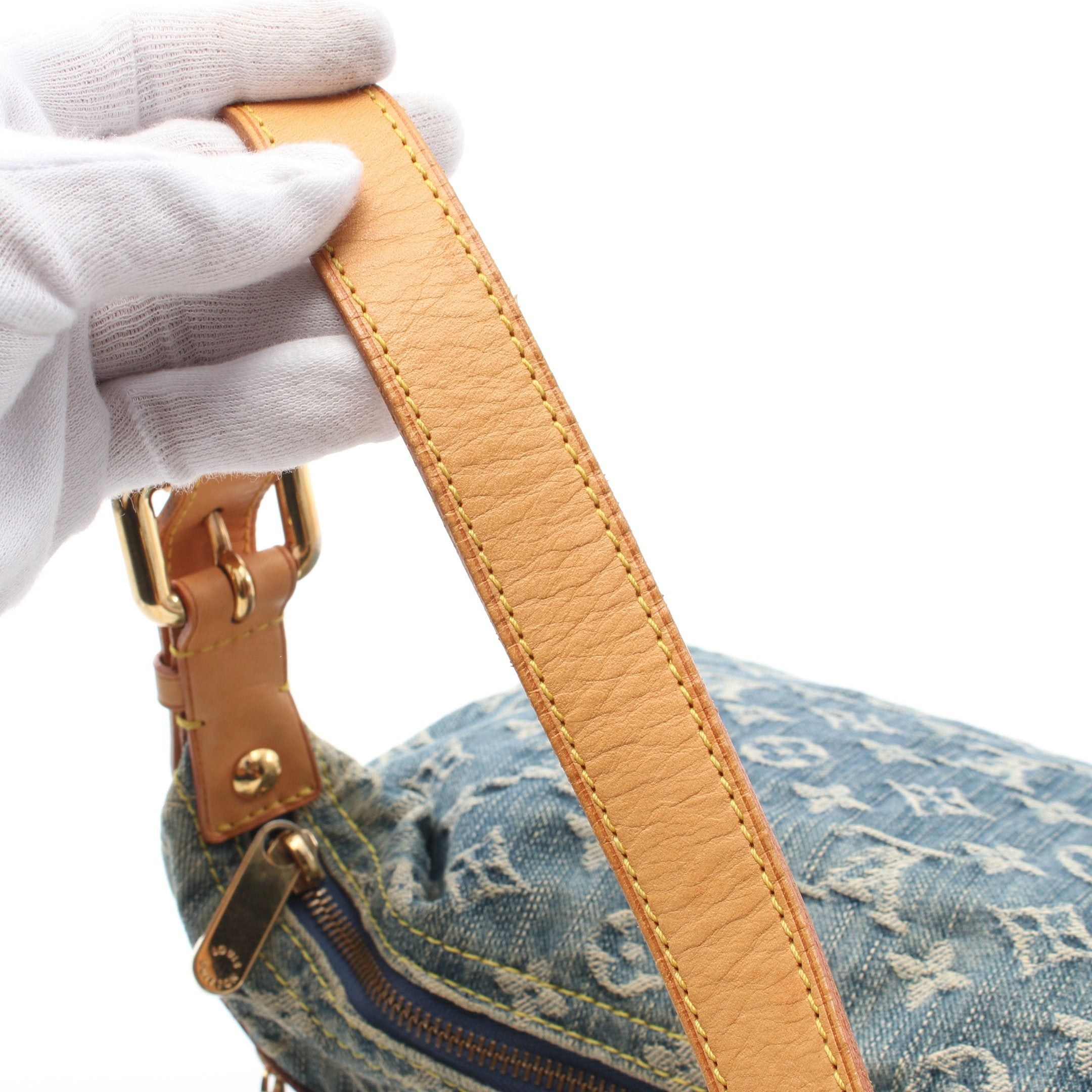 Louis Vuitton Louis Vuitton Buggy Pm Monogram Denim Shoulder Bag Leather Blue Size ONE SIZE - 9 Thumbnail