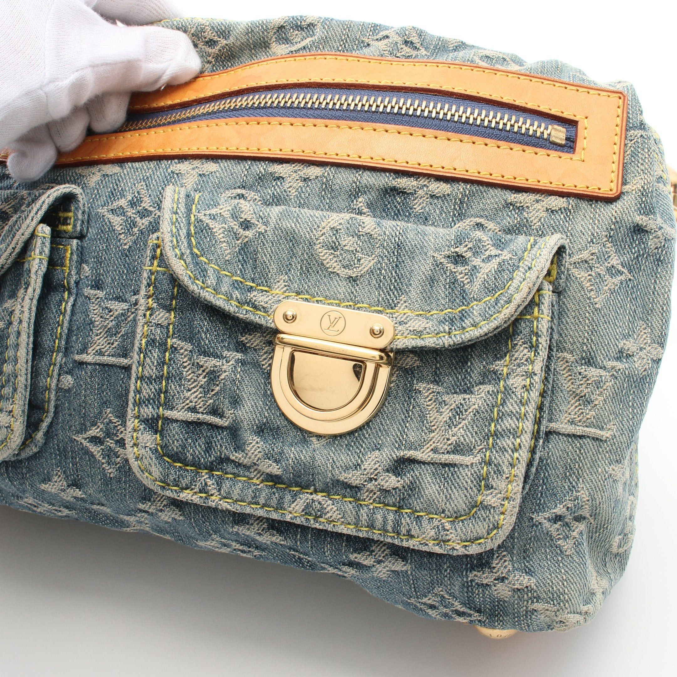 Louis Vuitton Louis Vuitton Buggy Pm Monogram Denim Shoulder Bag Leather Blue Size ONE SIZE - 7 Thumbnail