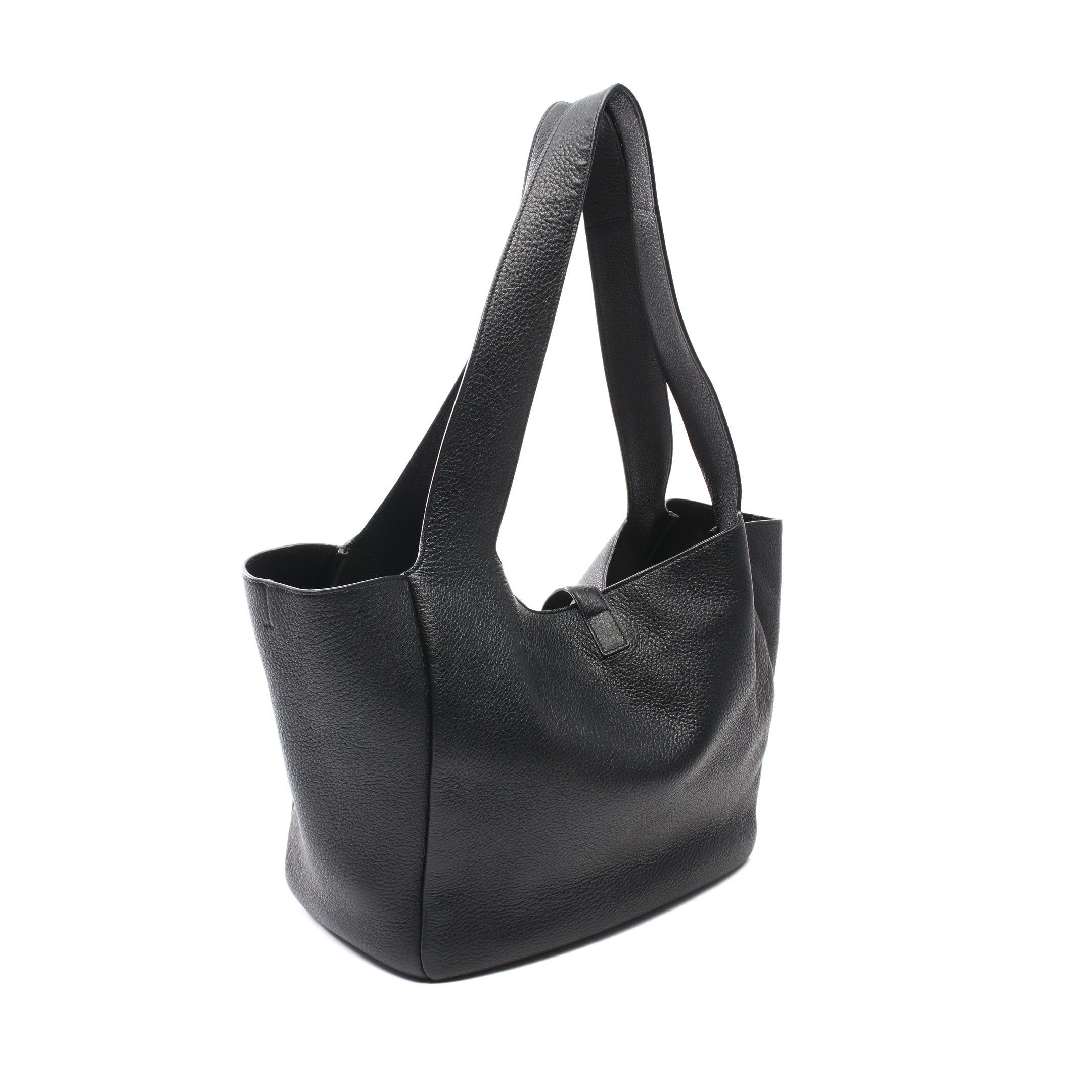 Yves Saint Laurent Yves Saint Laurent Le 5 A 7 Bea Shoulder Bag Tote Leather Black Size ONE SIZE - 2 Thumbnail