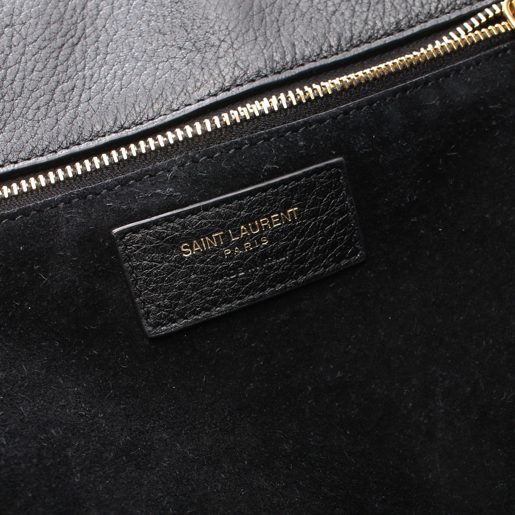 Yves Saint Laurent Yves Saint Laurent Le 5 A 7 Bea Shoulder Bag Tote Leather Black Size ONE SIZE - 4 Thumbnail