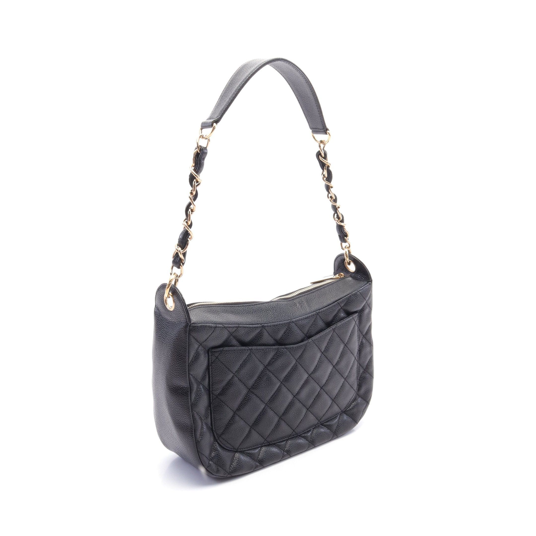 Chanel Chanel Coco Mark Chain Shoulder Bag Caviar Skin Black Gold Hardware Size ONE SIZE - 2 Thumbnail