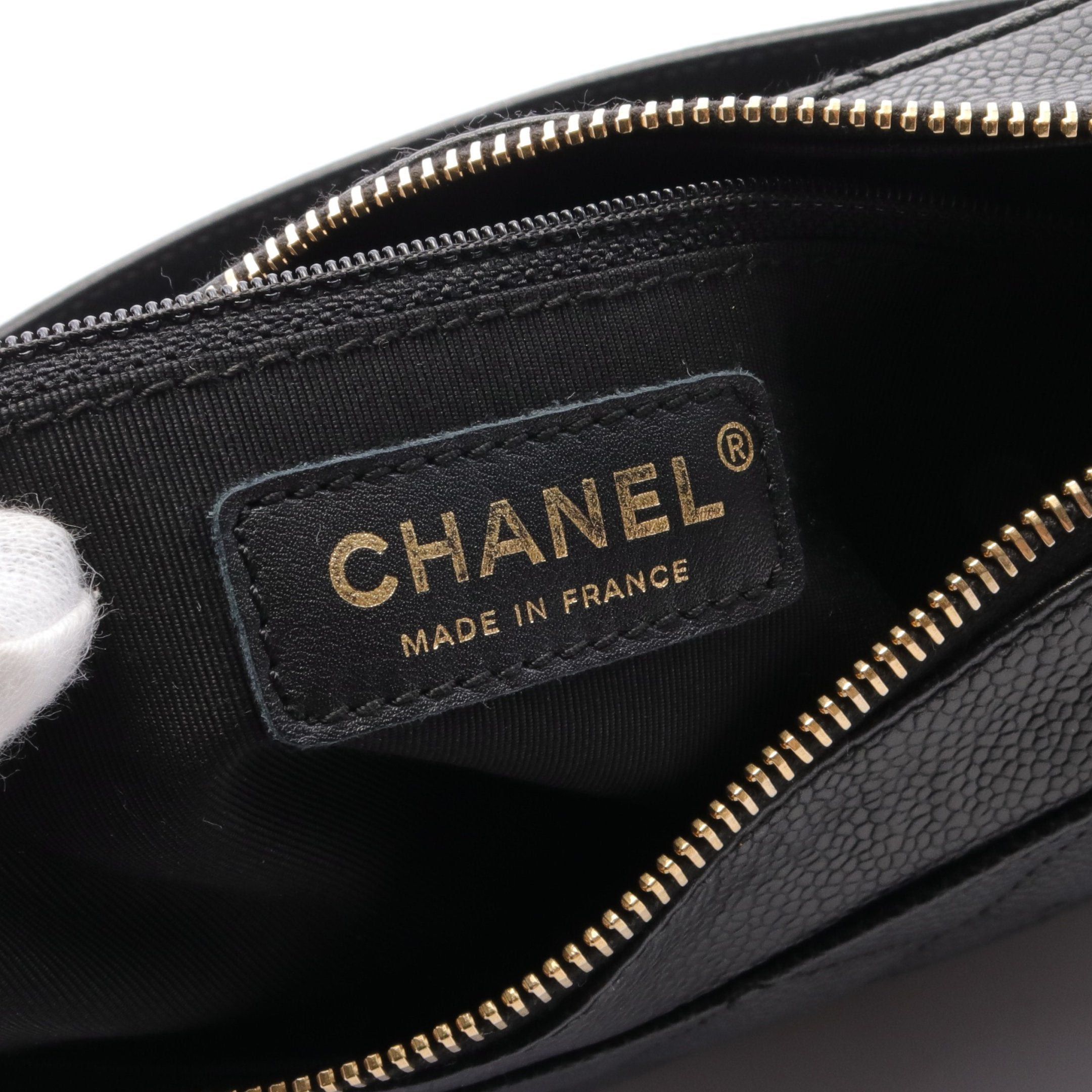 Chanel Chanel Coco Mark Chain Shoulder Bag Caviar Skin Black Gold Hardware Size ONE SIZE - 4 Thumbnail
