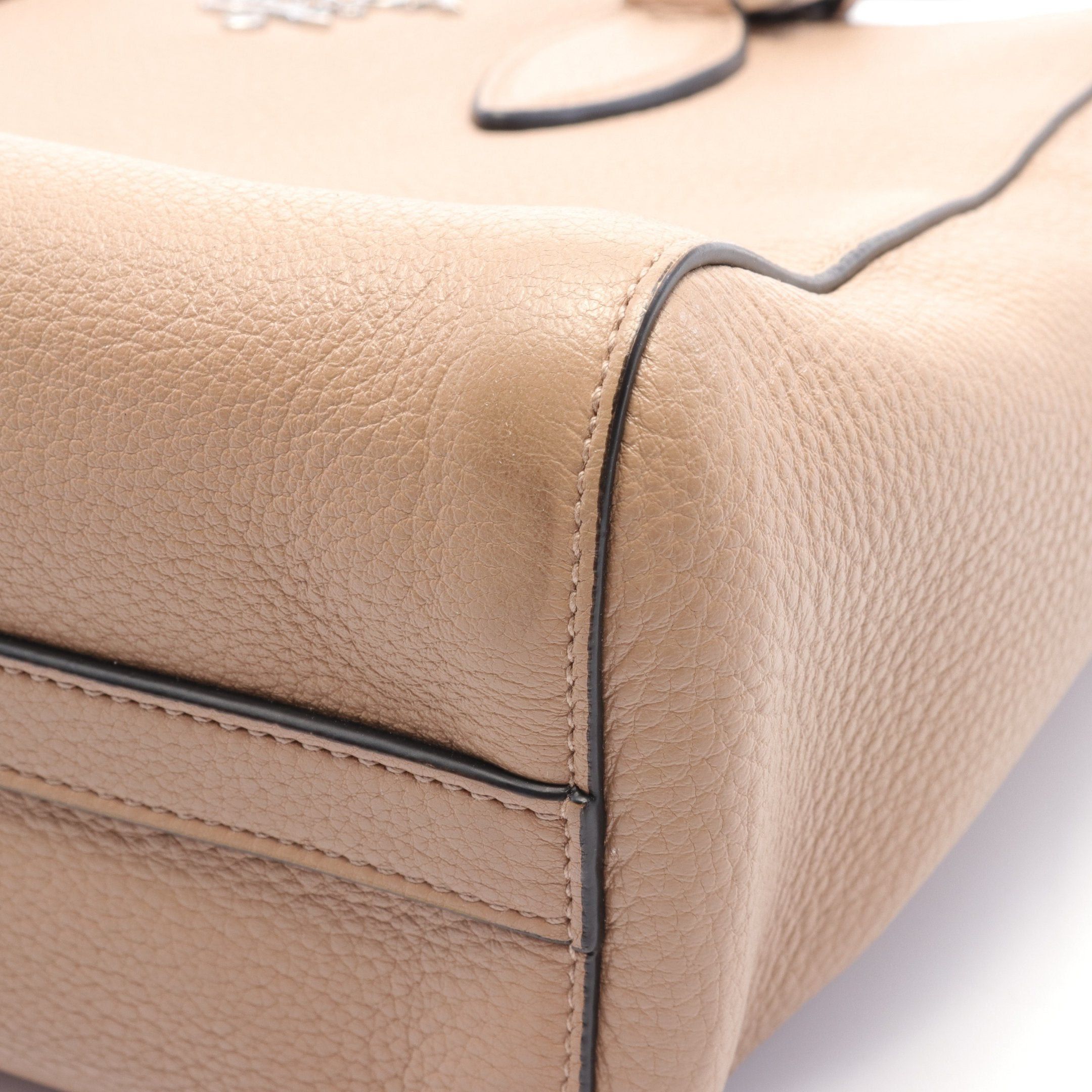 Prada Prada Vittelo Phenix Handbag Leather Beige Size ONE SIZE - 5 Thumbnail