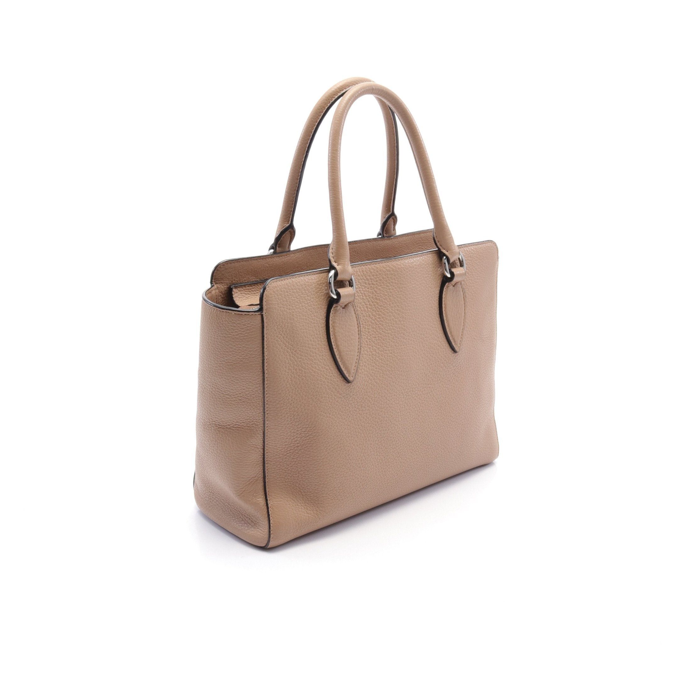 Prada Prada Vittelo Phenix Handbag Leather Beige Size ONE SIZE - 2 Thumbnail
