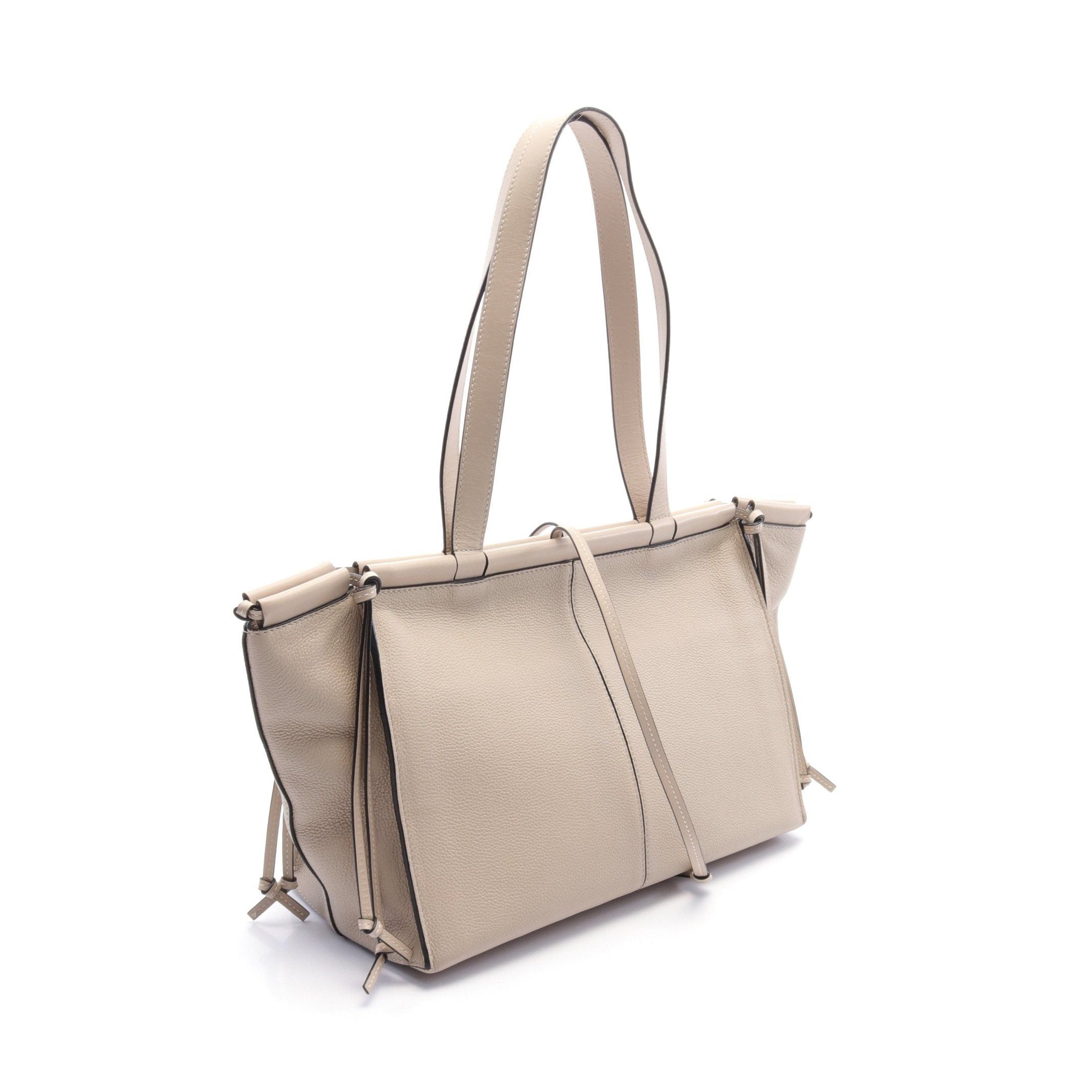 Loewe Loewe Cushion Tote Small Shoulder Bag Leather Light Beige Size ONE SIZE - 2 Thumbnail