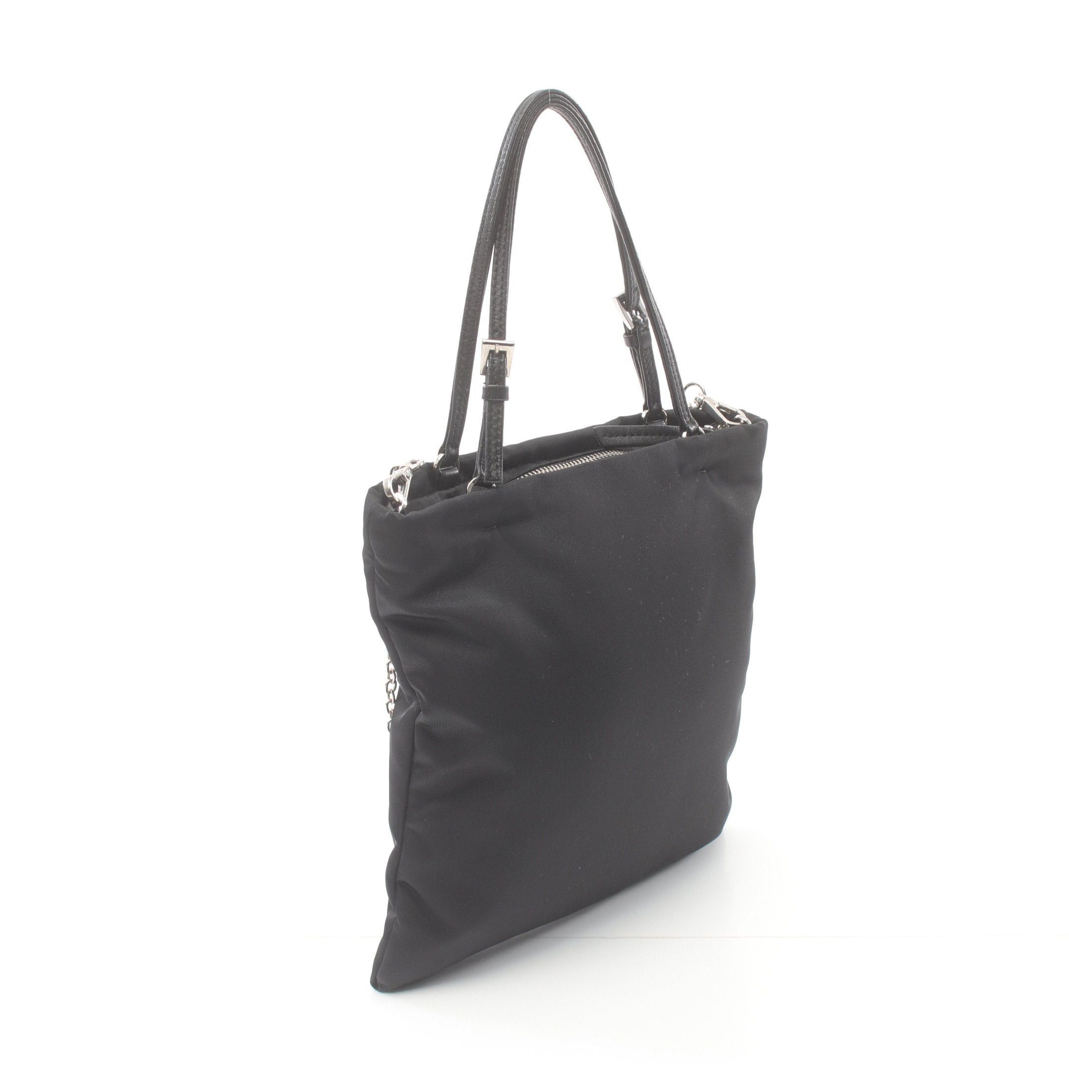 Prada Prada Tessuto Handbag Nylon Leather Black Size ONE SIZE - 2 Thumbnail