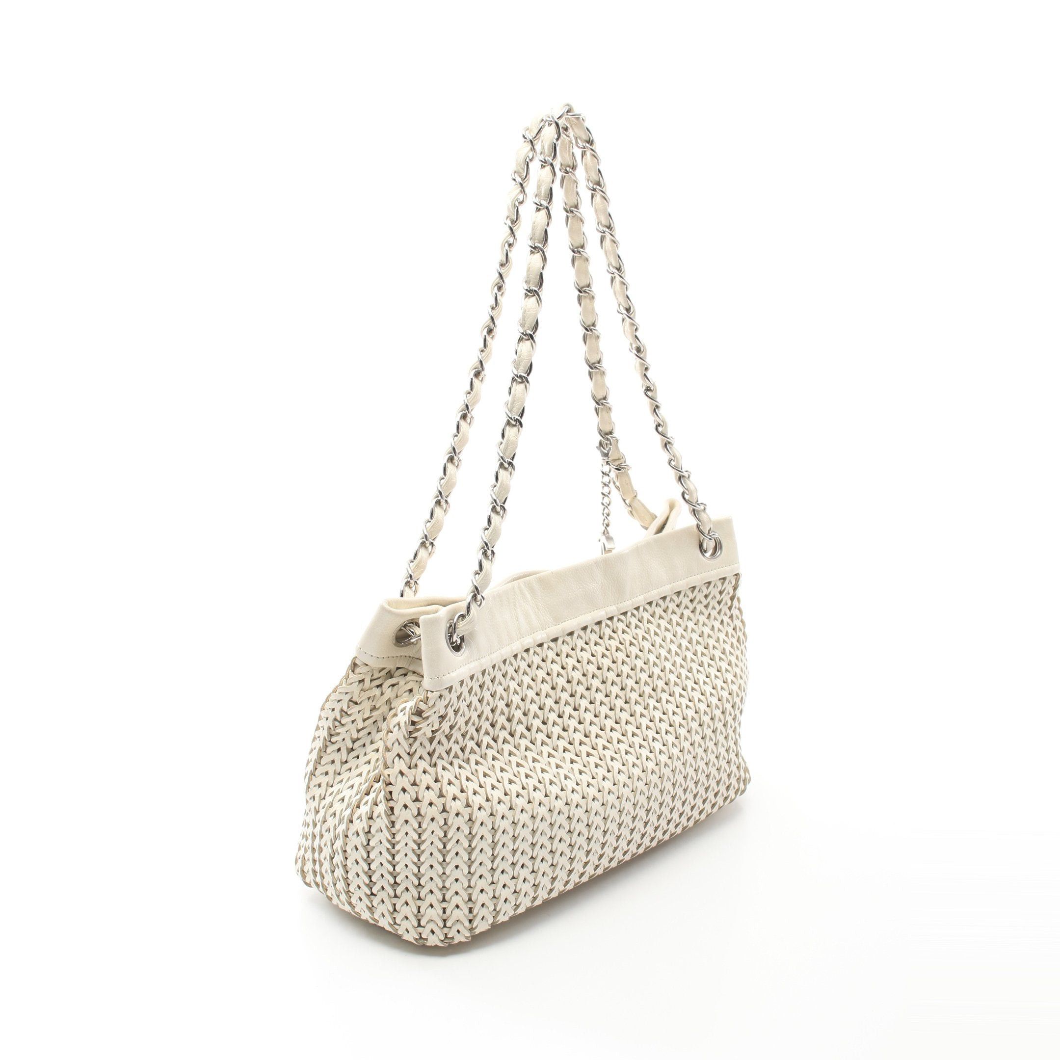 Chanel Chanel Coco Mark Chain Shoulder Bag Caviar Skin Ivory Silver Hardware Mesh Size ONE SIZE - 2 Thumbnail
