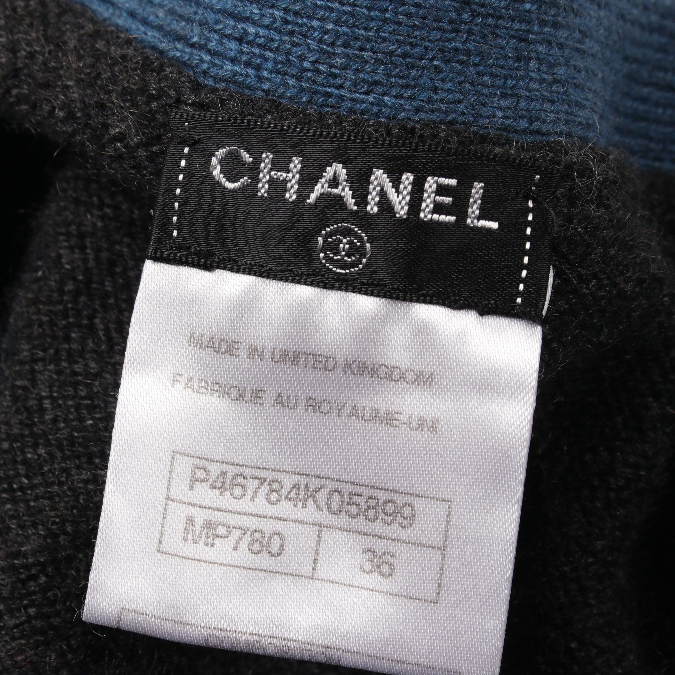 Chanel Chanel Cocomark Button Cardigan Cashmere Gray Multicolor Size ONE SIZE - 3 Thumbnail