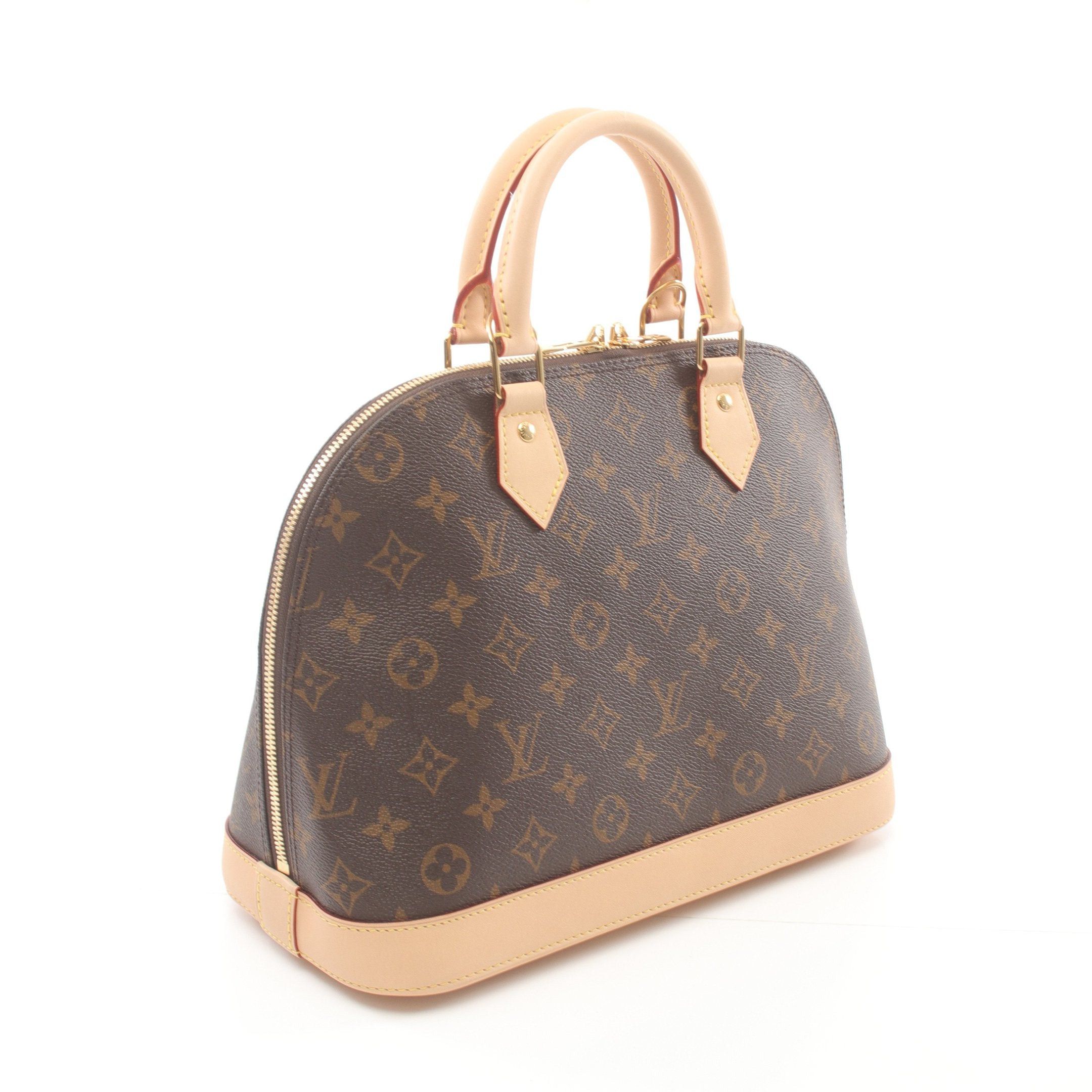 Louis Vuitton Louis Vuitton Alma Monogram Handbag Leather Brown Size ONE SIZE - 2 Thumbnail