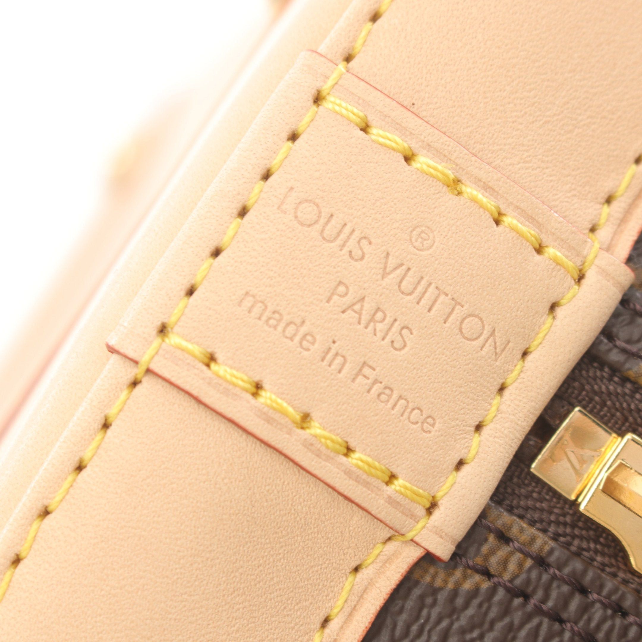 Louis Vuitton Louis Vuitton Alma Monogram Handbag Leather Brown Size ONE SIZE - 4 Thumbnail