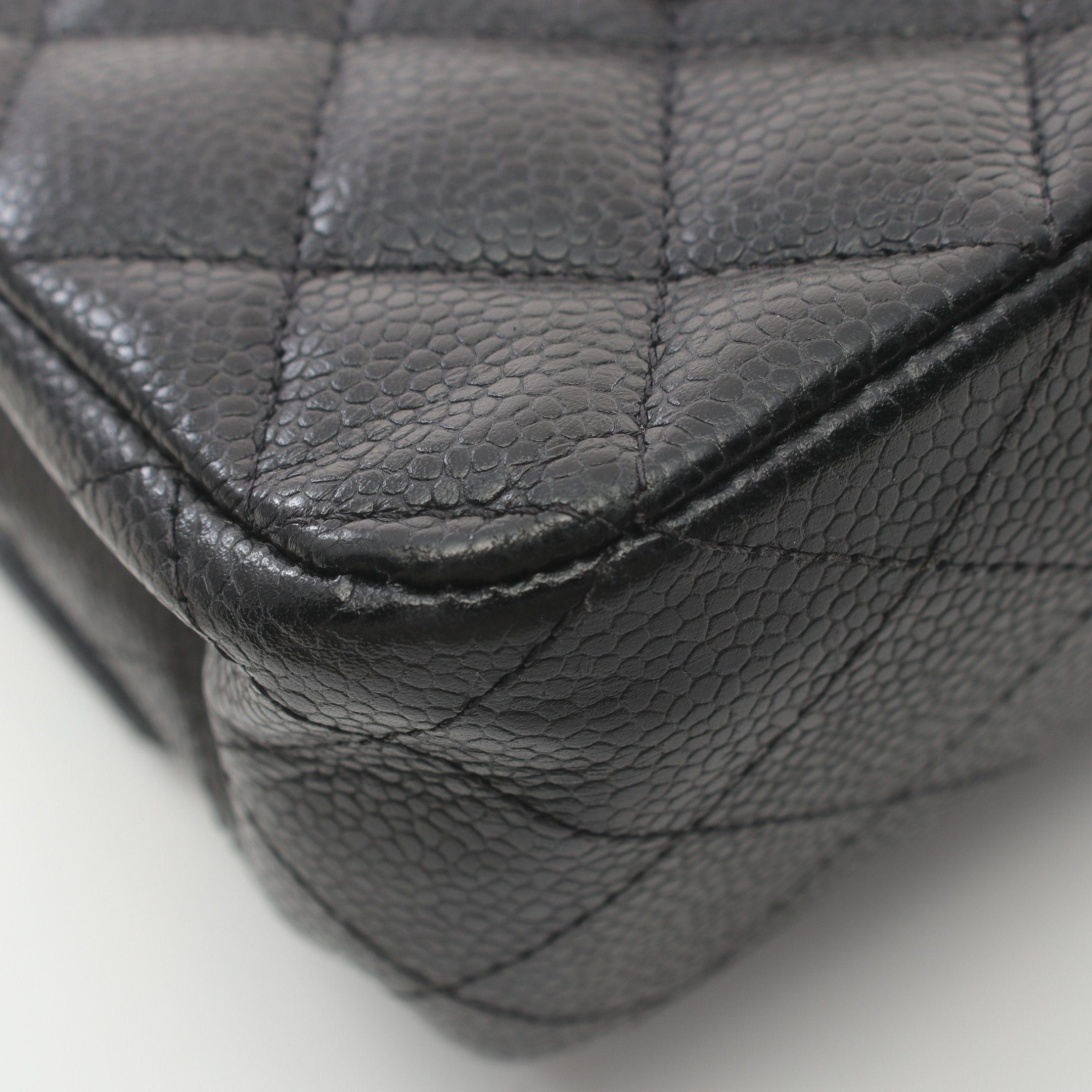 Chanel Chanel Matelasse Double Flap Chain Shoulder Bag Caviar Skin Black Gold Hardware Size ONE SIZE - 6 Thumbnail