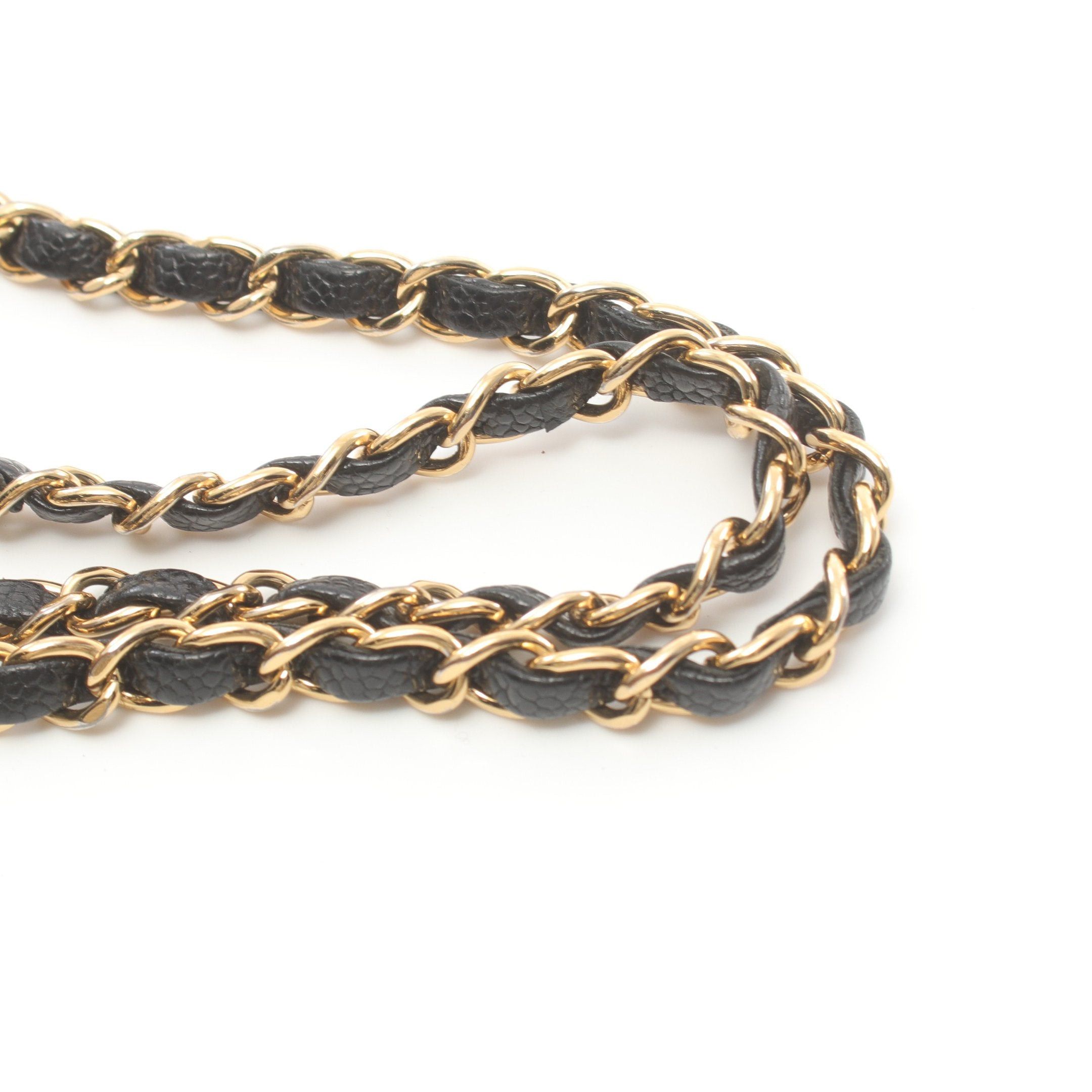 Chanel Chanel Matelasse Double Flap Chain Shoulder Bag Caviar Skin Black Gold Hardware Size ONE SIZE - 10 Thumbnail