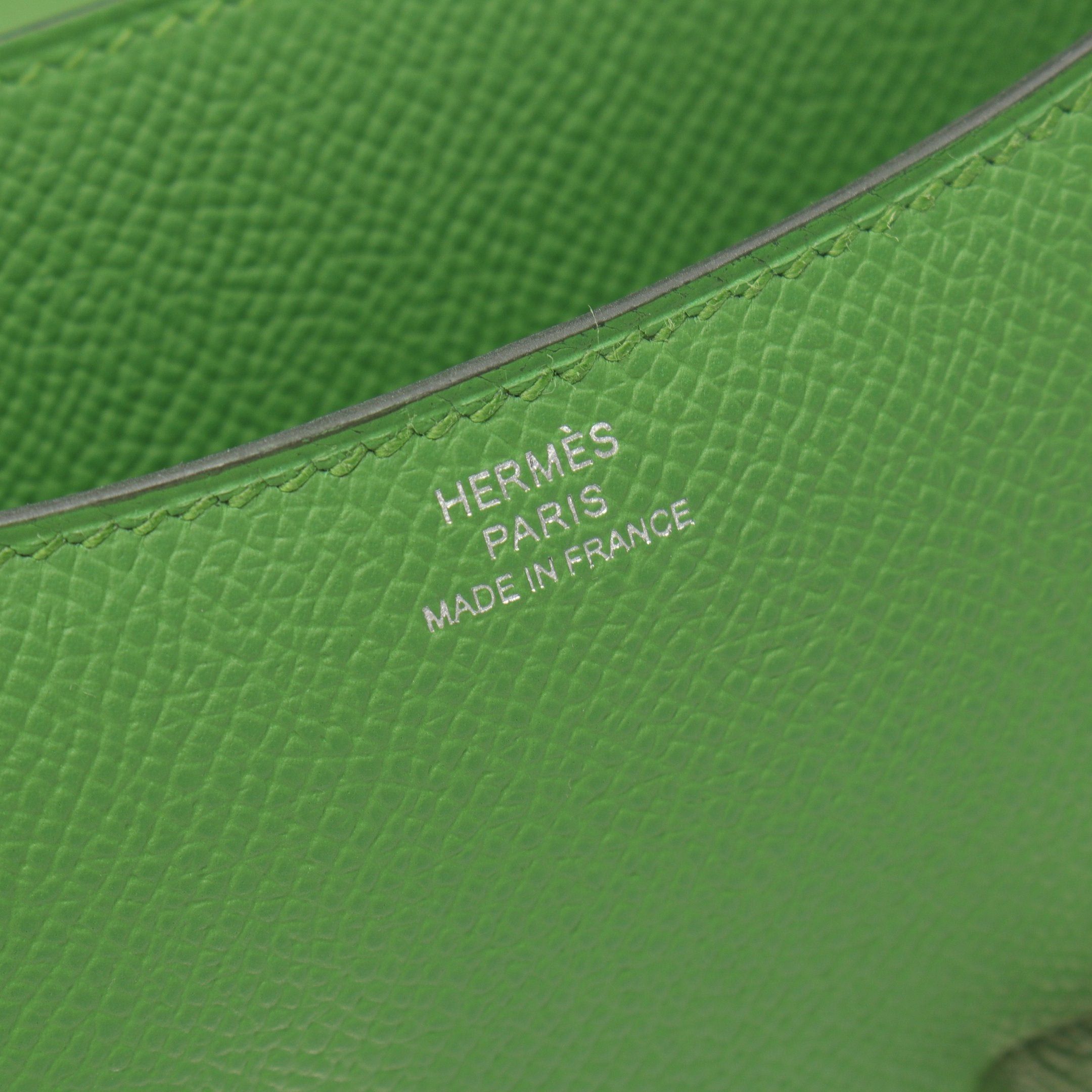 Hermes Hermes Constance 3 Mini Veil Yucca Shoulder Bag Veau Epsom Green Gold Hardware B Stamp Size ONE SIZE - 4 Thumbnail