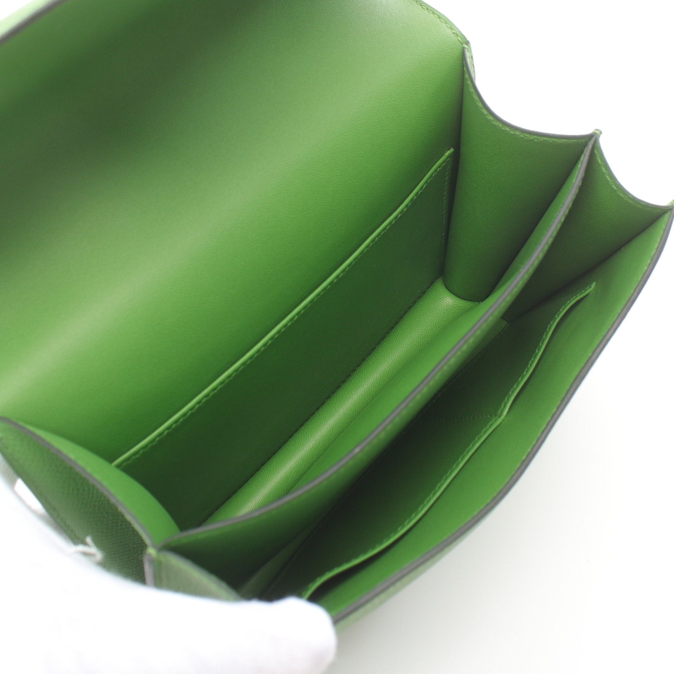 Hermes Hermes Constance 3 Mini Veil Yucca Shoulder Bag Veau Epsom Green Gold Hardware B Stamp Size ONE SIZE - 3 Thumbnail