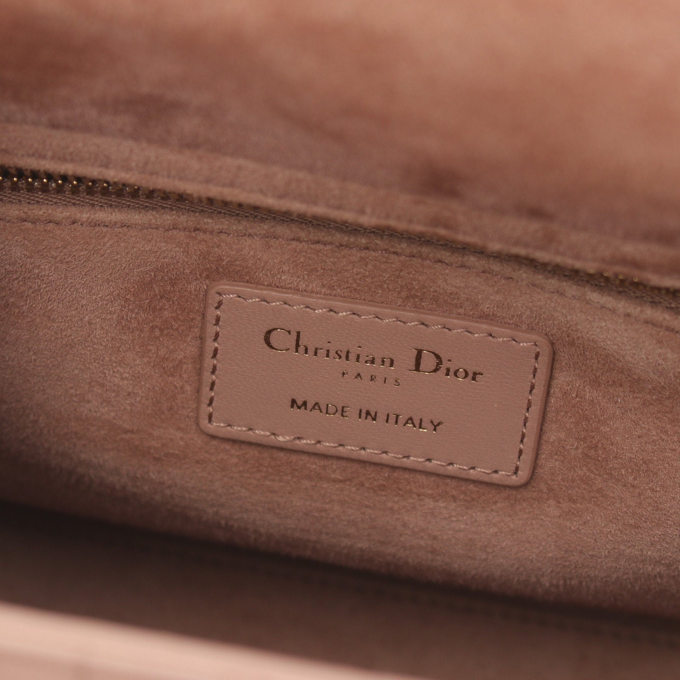 Dior Dior Lady Dior Canage Handbag Leather Pink Beige Size ONE SIZE - 4 Thumbnail