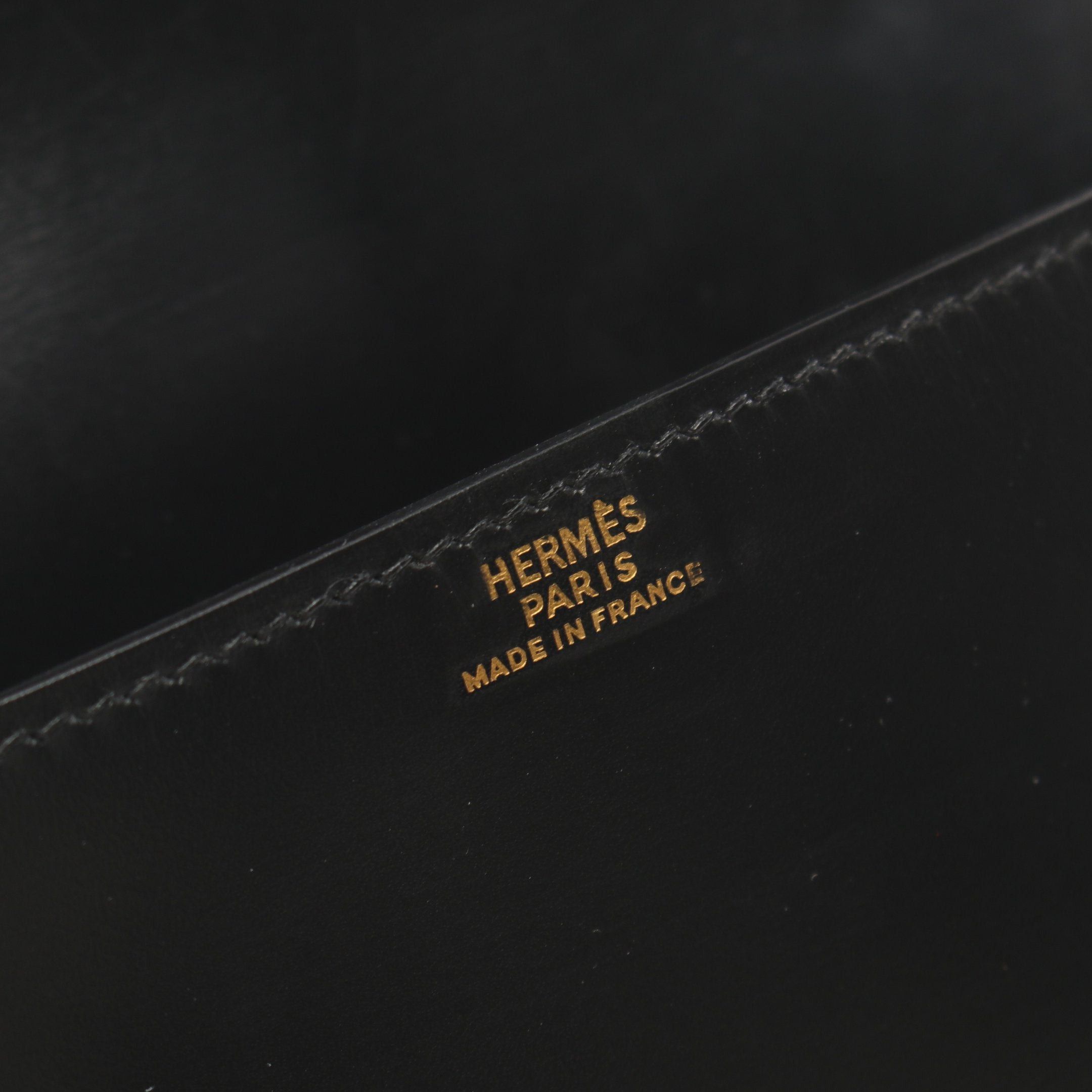 Hermes Hermes Pochette Green Waist Bag Body Box Calf Black Gold Hardware □ A Stamp Size ONE SIZE - 4 Thumbnail