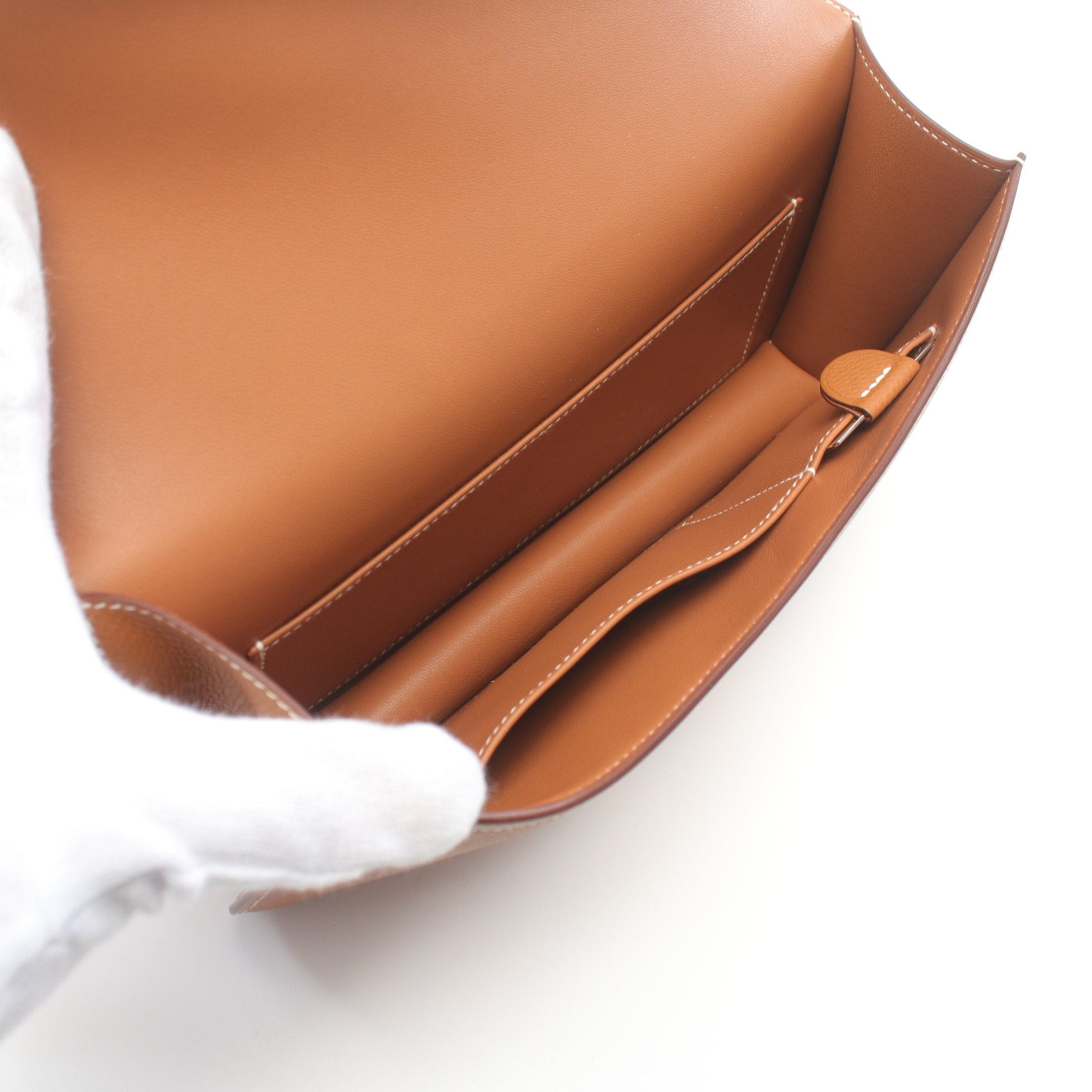Hermes Hermes Constance Elan Shoulder Bag Veau Epsom Light Brown Gold Hardware B Stamp Size ONE SIZE - 3 Thumbnail