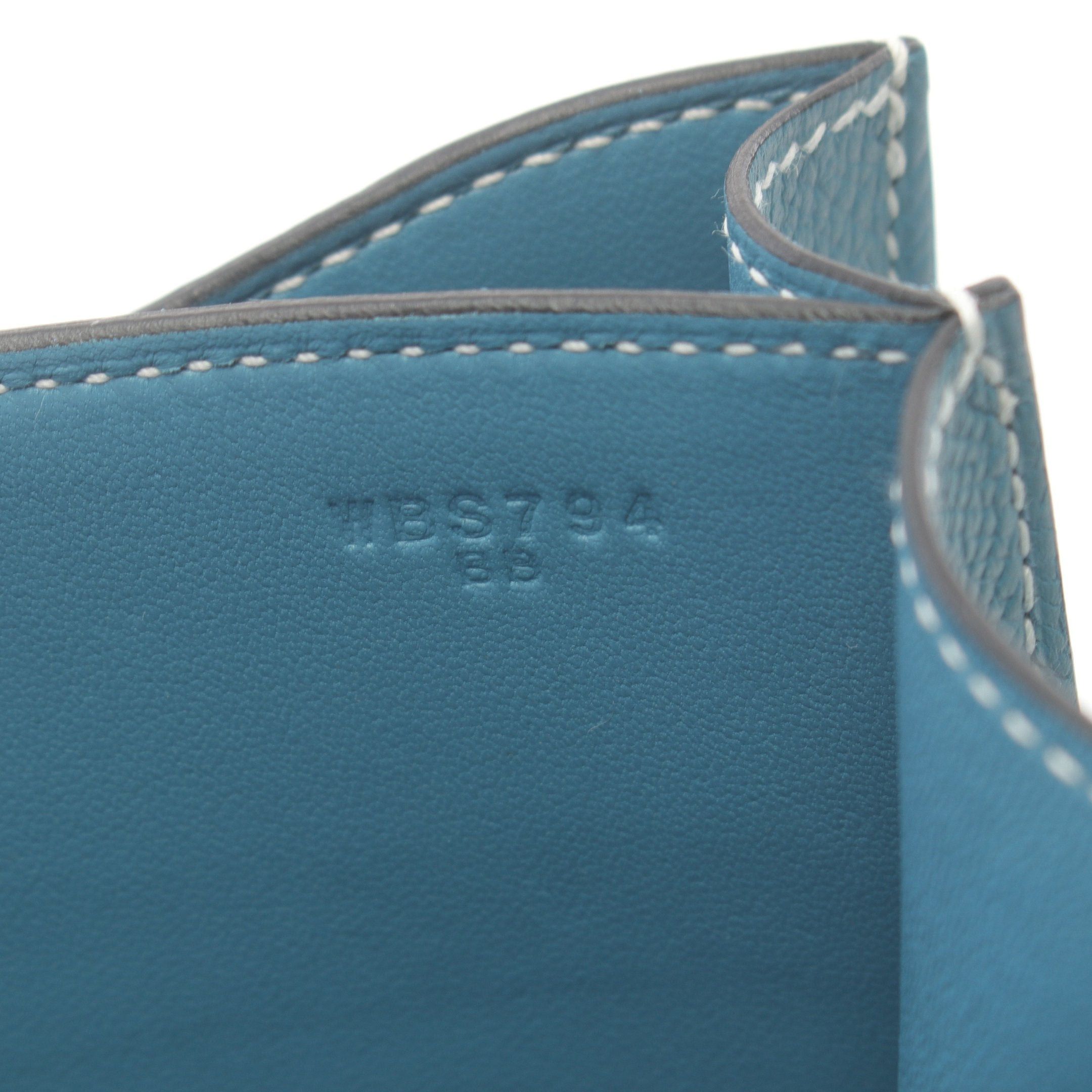 Hermes Hermes Constance 3 Mini New Blue Jean Shoulder Bag Veau Epsom Gold Hardware Double Engraved Size ONE SIZE - 5 Thumbnail