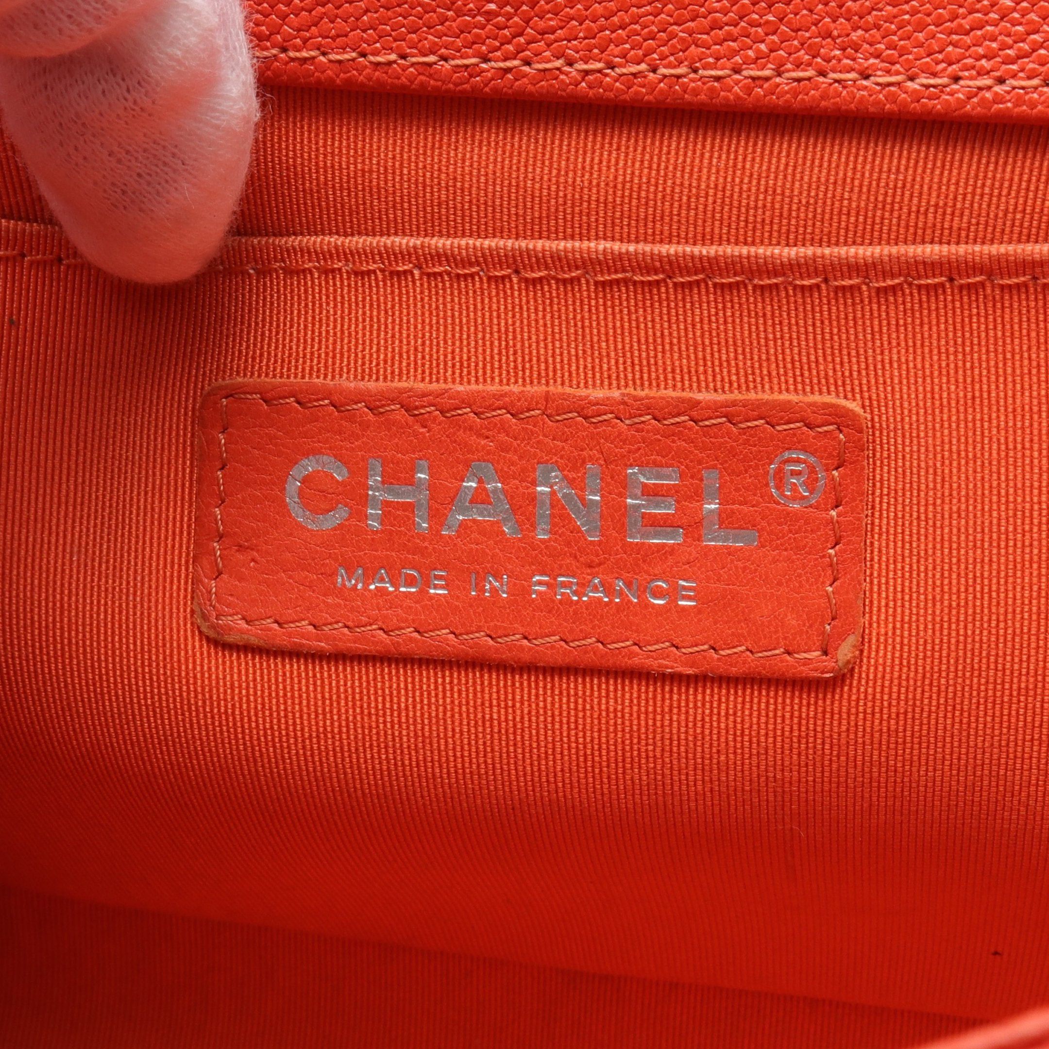 Chanel Chanel Boy Chanel Matelasse Chain Shoulder Bag Caviar Skin Orange Antique Silver Hardware Size ONE SIZE - 4 Thumbnail
