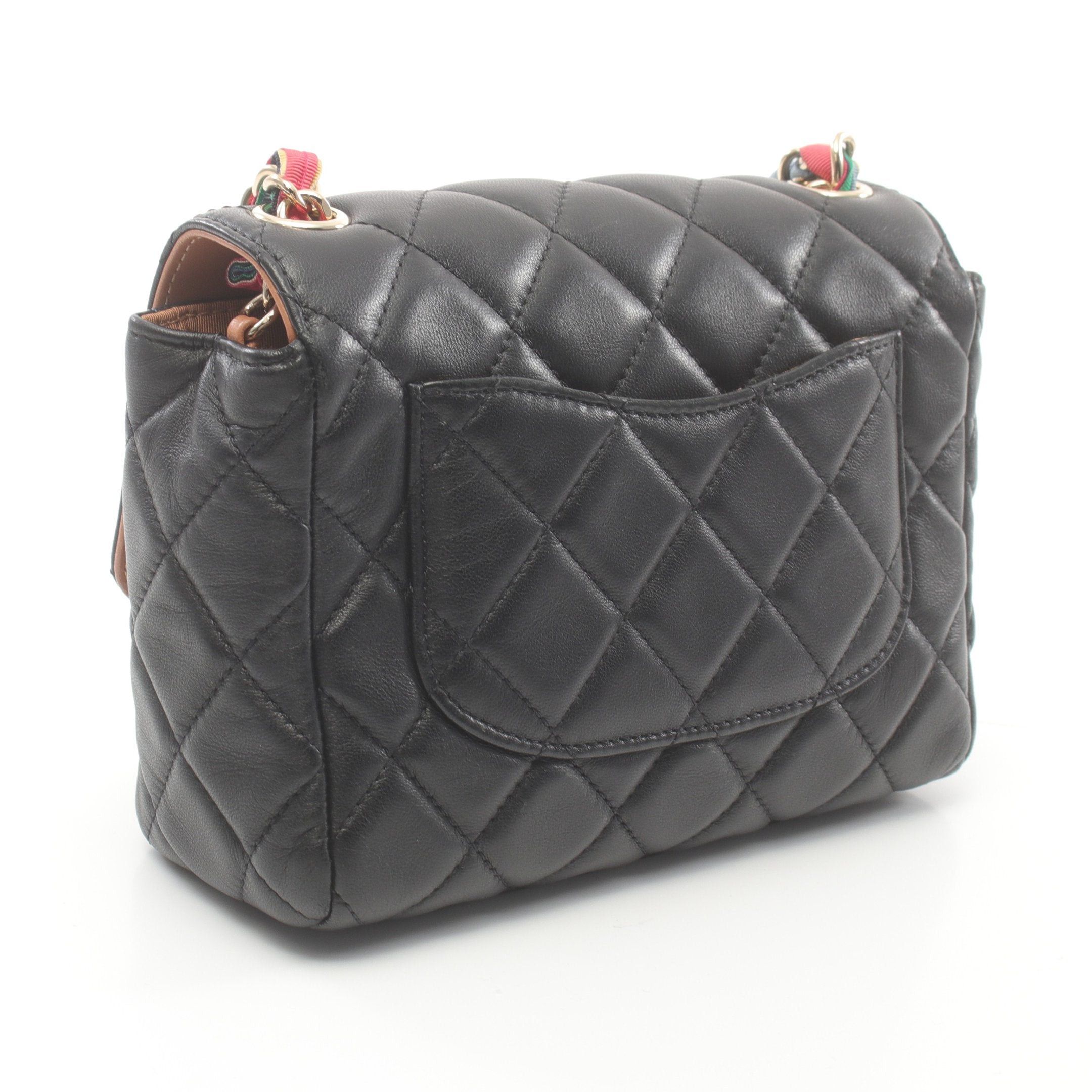 Chanel Chanel Matelasse Chain Shoulder Bag Lambskin Black Gold Hardware Size ONE SIZE - 2 Thumbnail