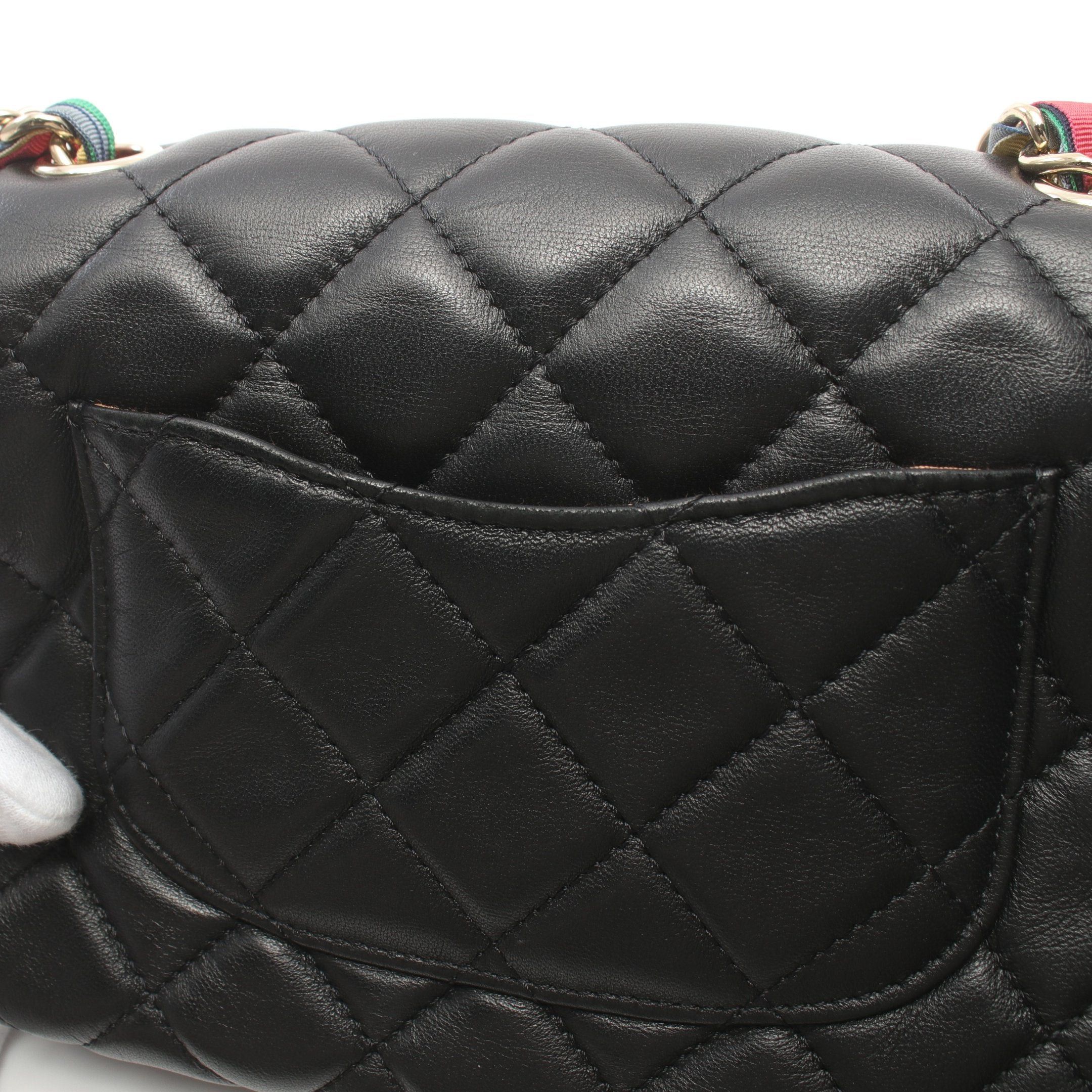 Chanel Chanel Matelasse Chain Shoulder Bag Lambskin Black Gold Hardware Size ONE SIZE - 8 Thumbnail