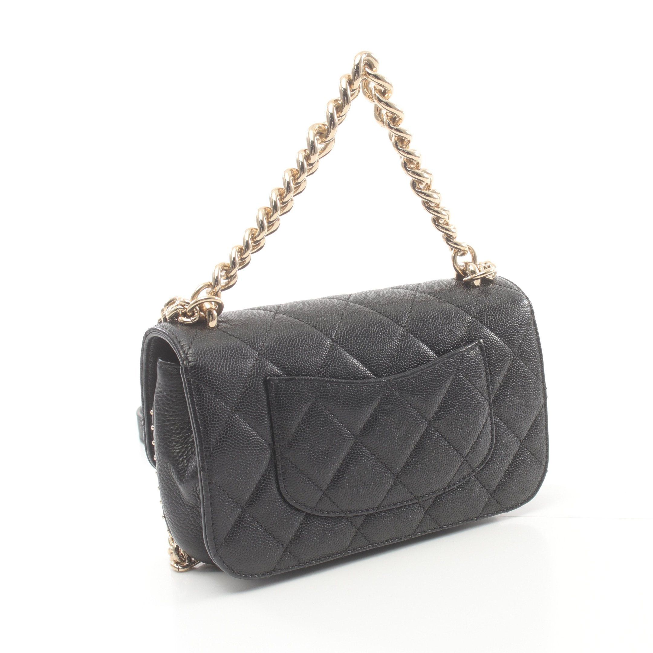 Chanel Chanel Chain Shoulder Bag Caviar Skin Black Gold Hardware Size ONE SIZE - 2 Thumbnail