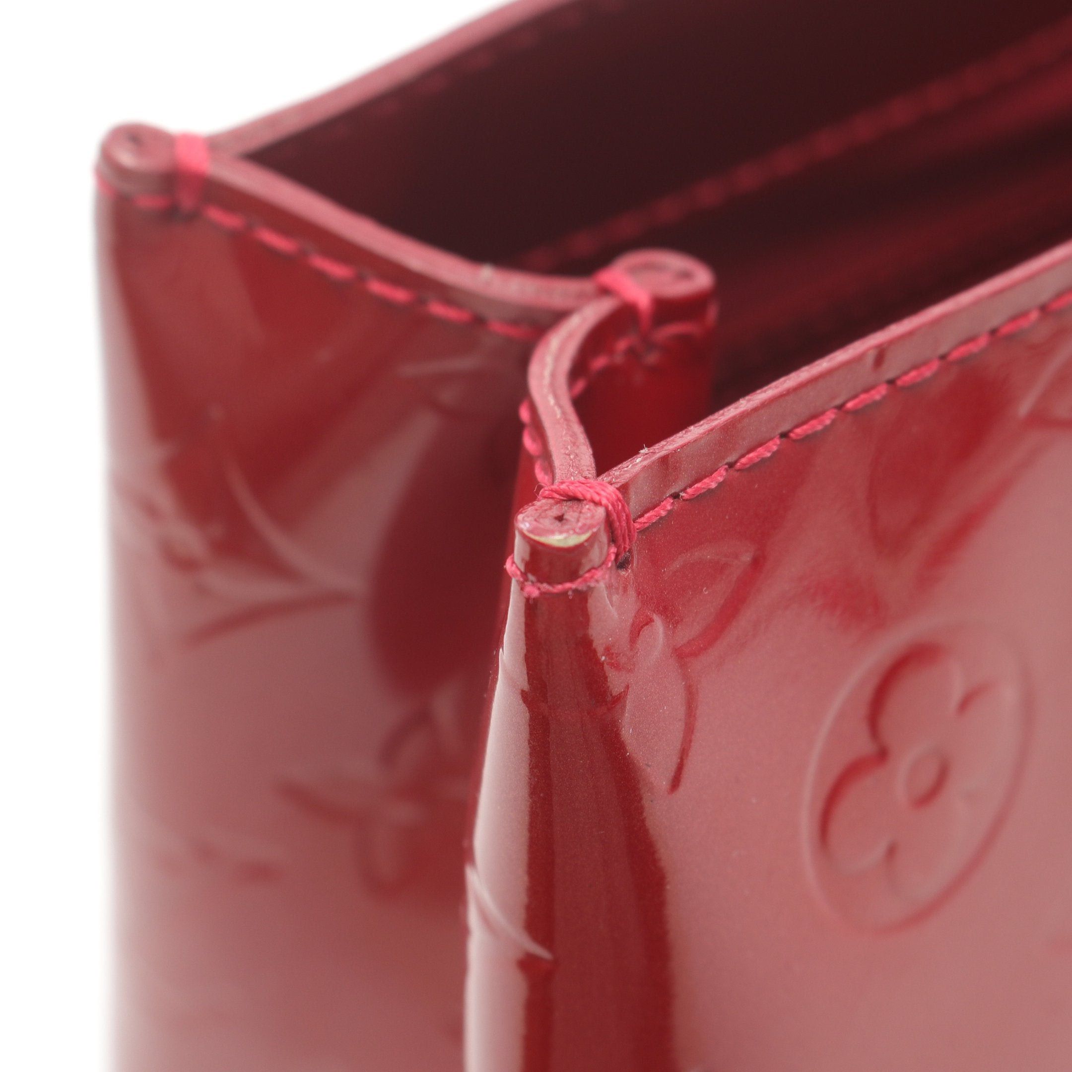 Louis Vuitton Louis Vuitton Wilshire Pm Monogram Vernis Pomme D'Amour Handbag Leather Red Size ONE SIZE - 8 Thumbnail