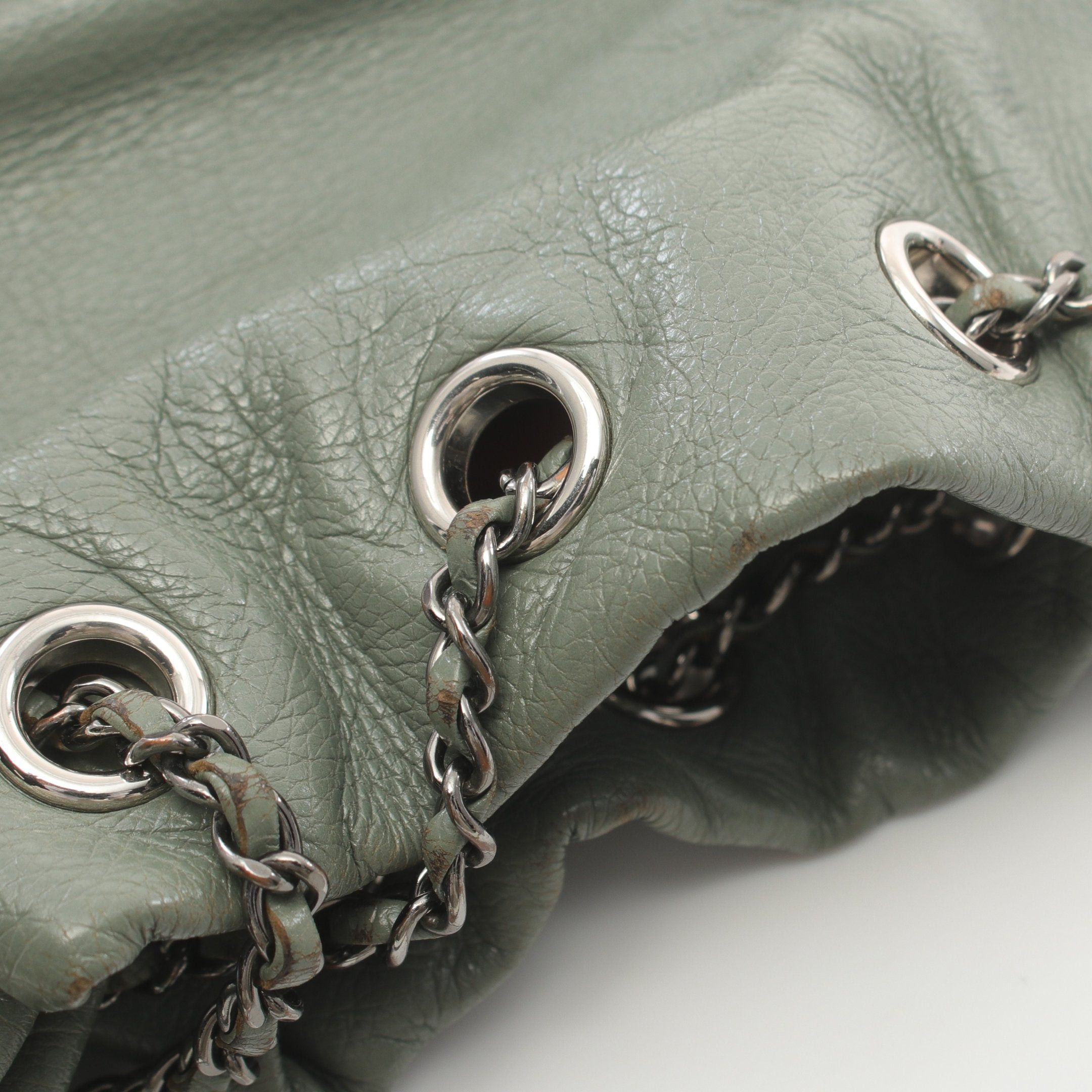 Chanel Chanel Gabriel Chain Shoulder Bag Leather Light Green Dark Combination Metal Fittings Size ONE SIZE - 9 Thumbnail