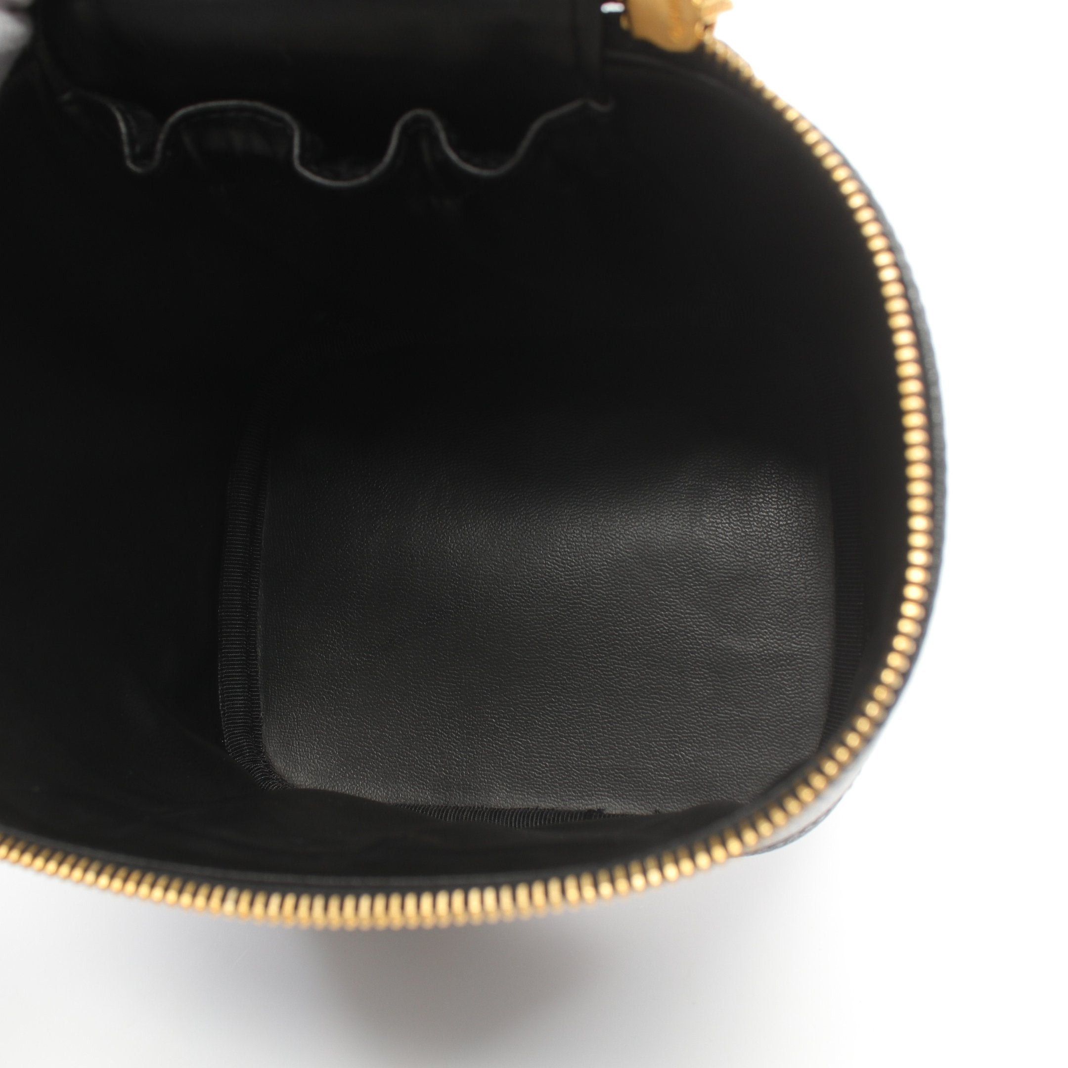 Chanel Chanel Coco Mark Handbag Vanity Bag Caviar Skin Black Gold Hardware Size ONE SIZE - 6 Thumbnail