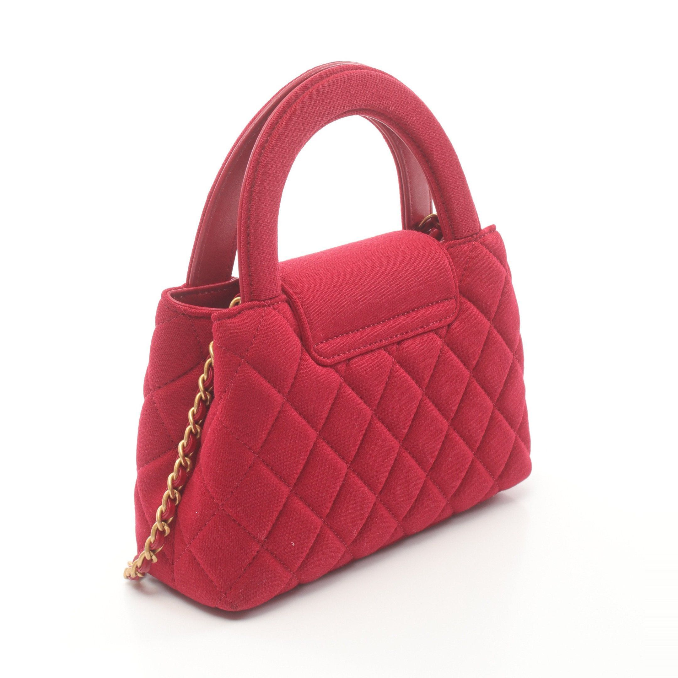 Chanel Chanel Matelasse Handbag Canvas Red Gold Hardware Size ONE SIZE - 2 Thumbnail
