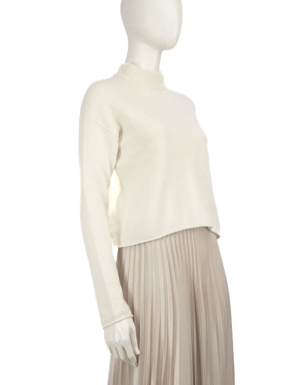 Theory Ecru Cashmere High Neck Jumper Size S / US 4 / IT 40 - 2 Thumbnail