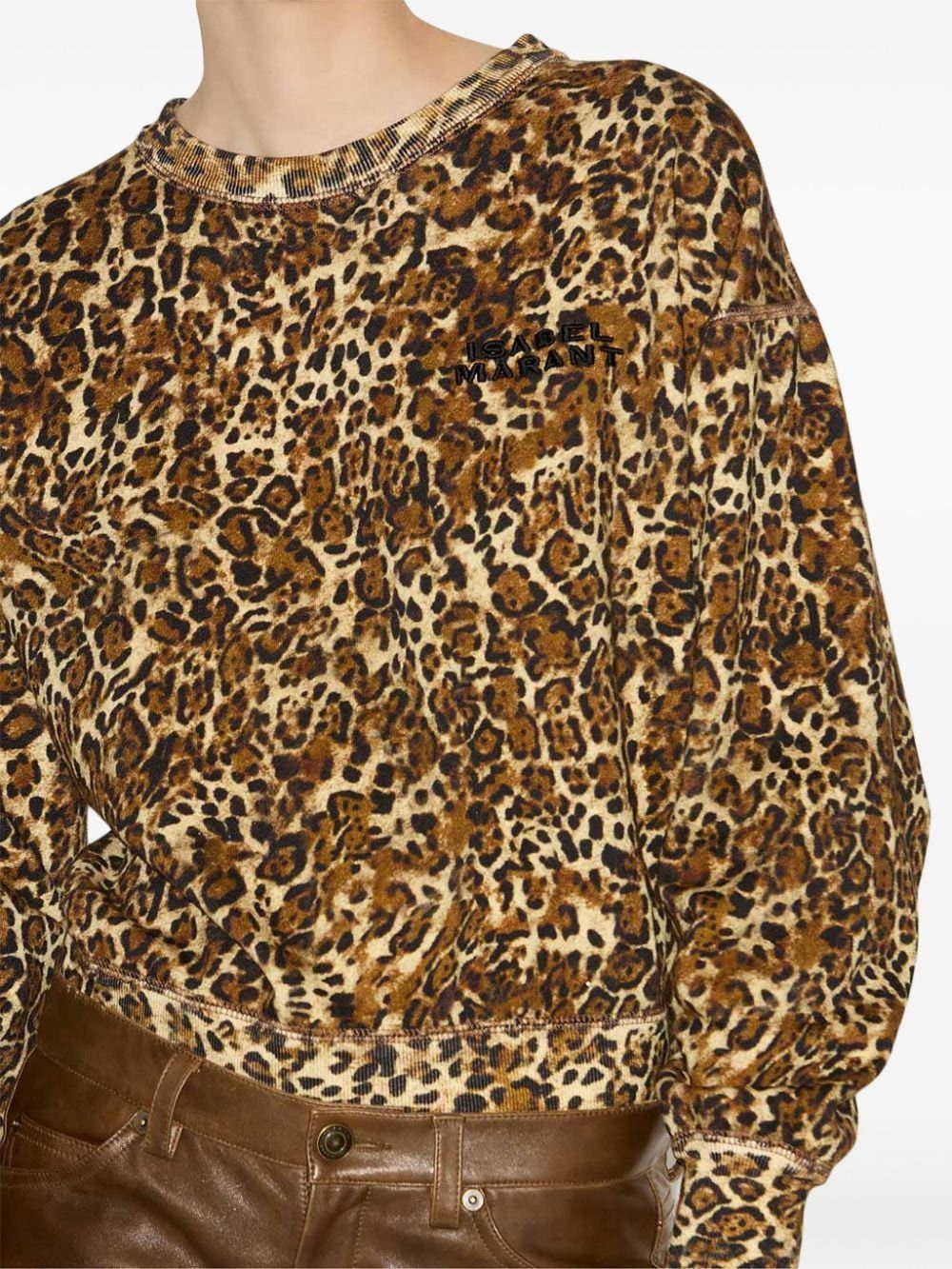 Isabel Marant SHAD LEOPARD PRINT SWEATSHIRT Size S / US 4 / IT 40 - 4 Thumbnail
