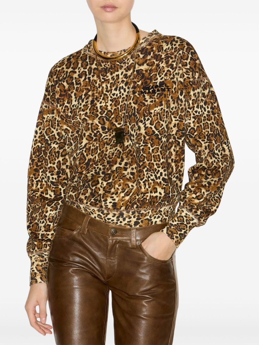 Isabel Marant SHAD LEOPARD PRINT SWEATSHIRT Size S / US 4 / IT 40 - 5 Thumbnail