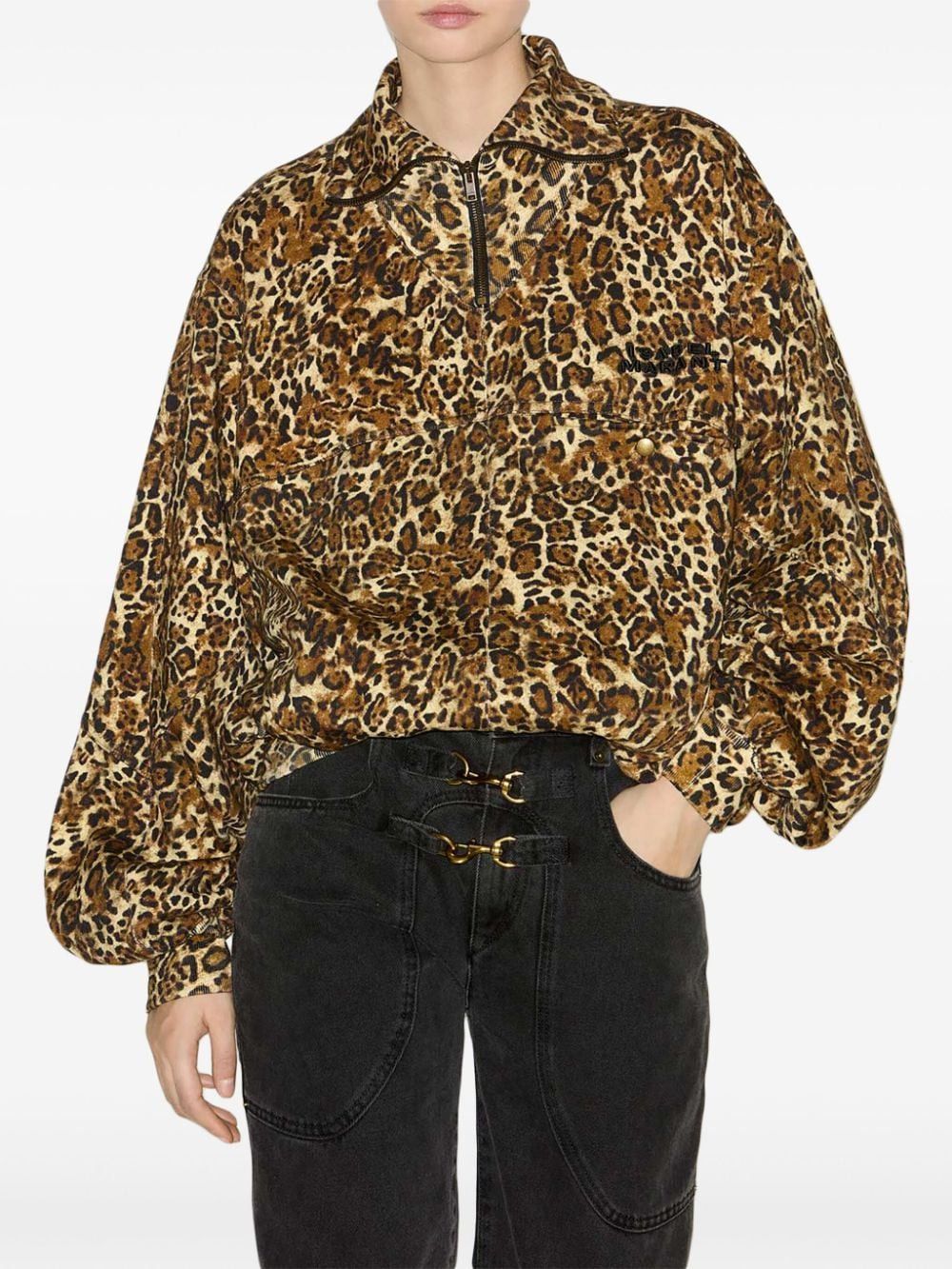 Isabel Marant WILDA LEOPARD PRINT SWEATSHIRT Size S / US 4 / IT 40 - 4 Thumbnail