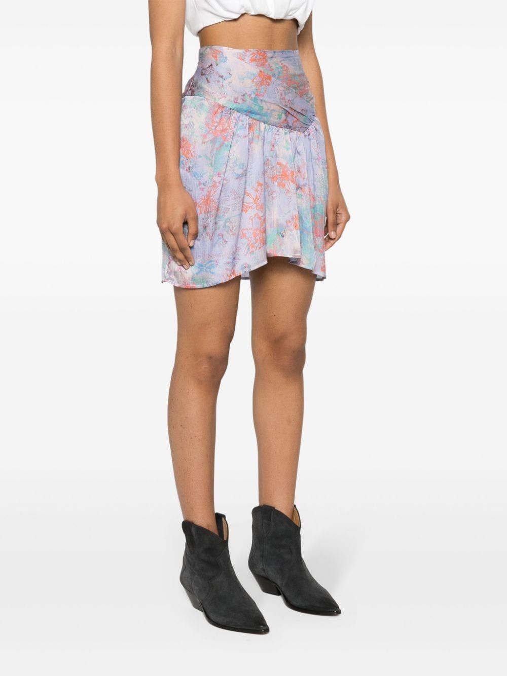 Iro FLORAL PRINT SILK MINI SKIRT Size 27" / US 4 / IT 40 - 3 Thumbnail